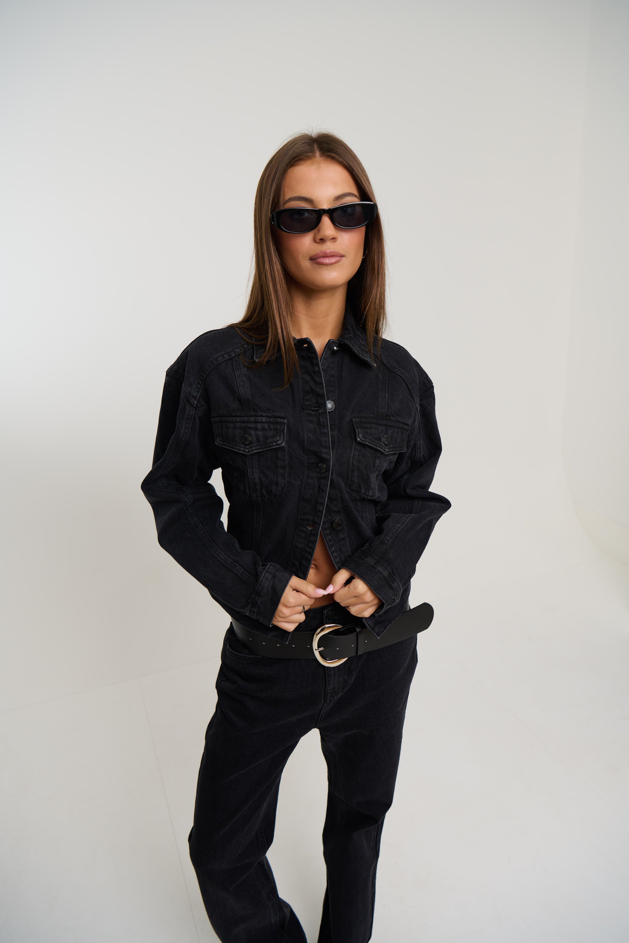 Violet Denim Jacket Backstage Black