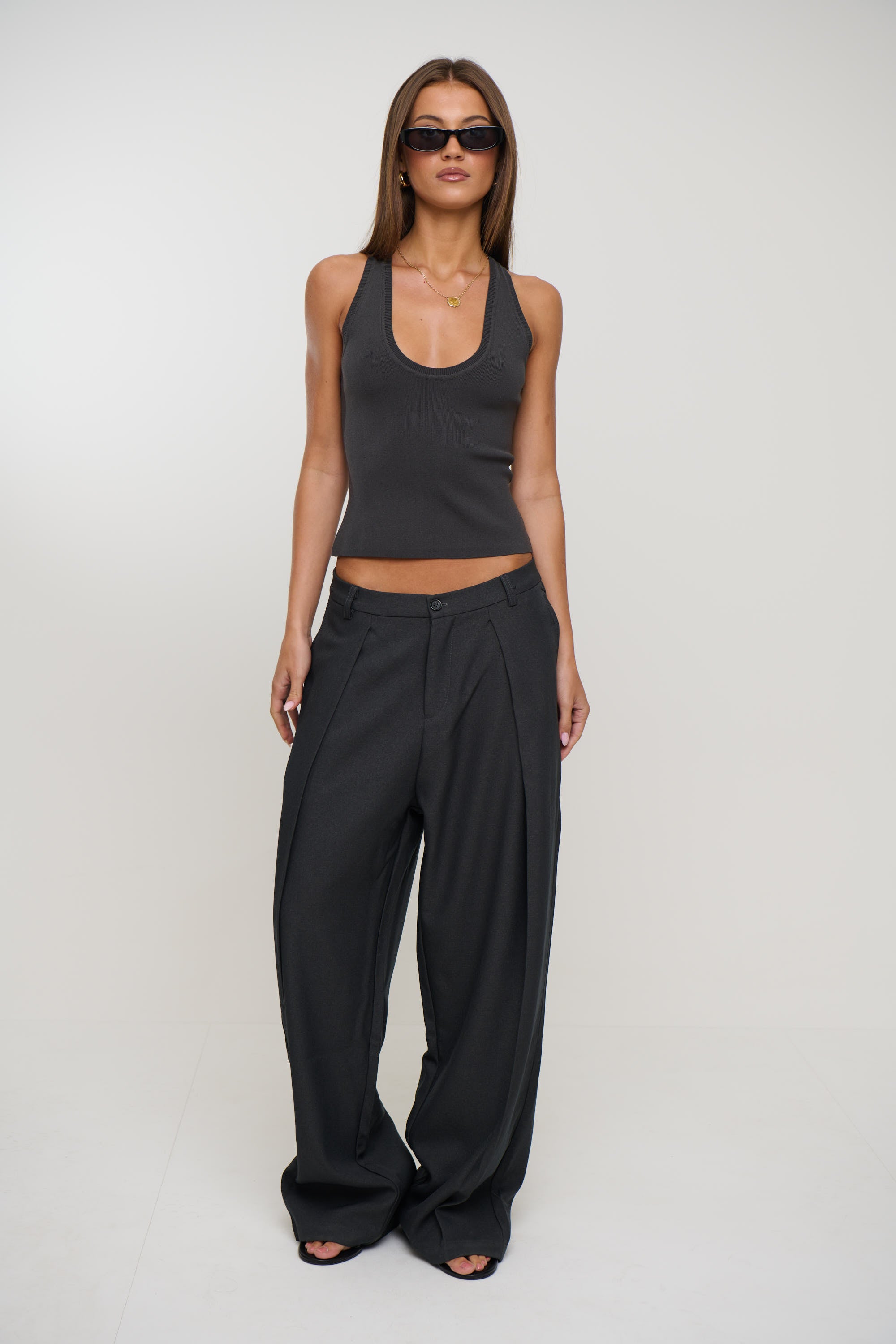 Cherrie Tank Dark Grey