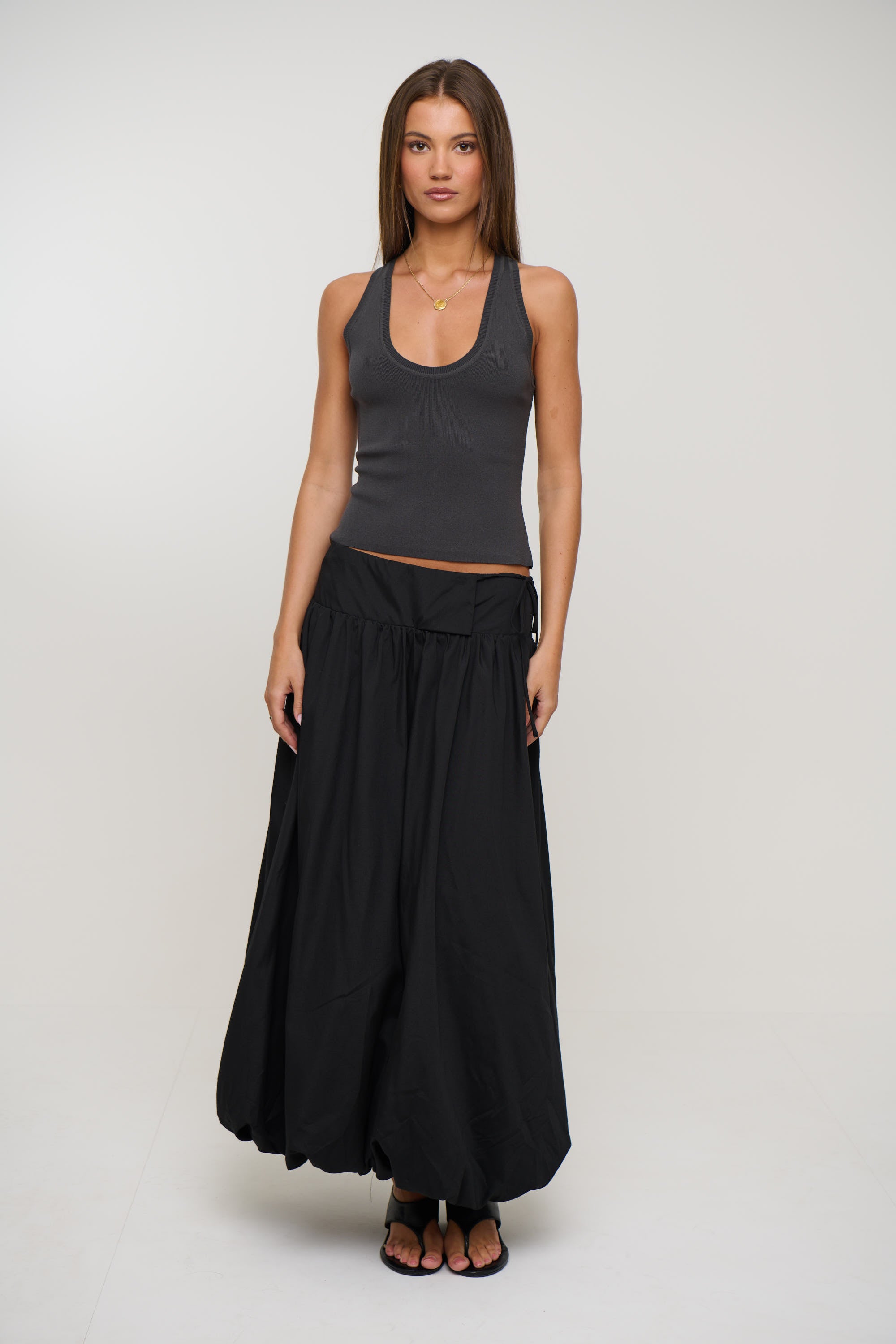 Stevie Midi Skirt Black