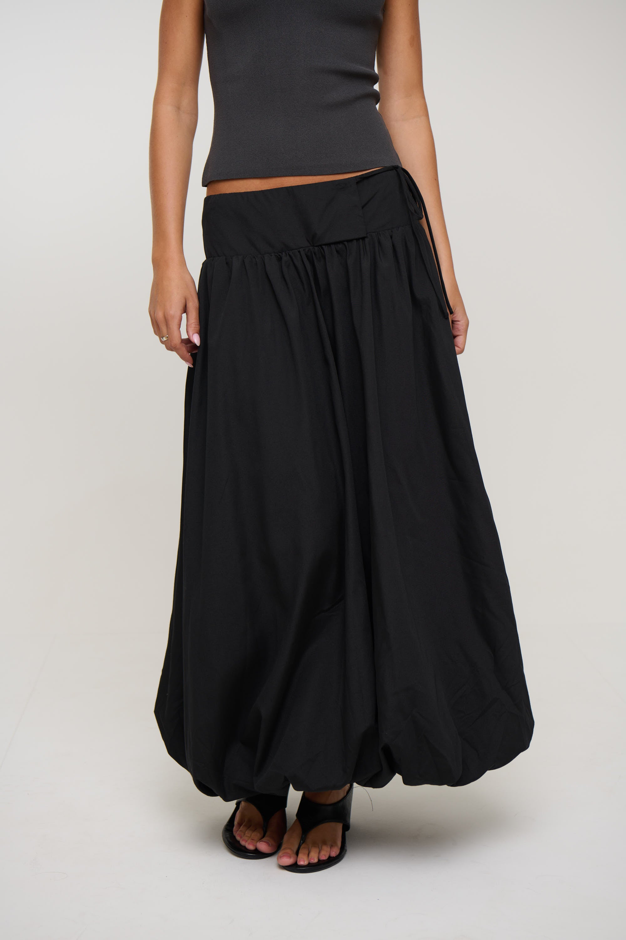 Stevie Midi Skirt Black