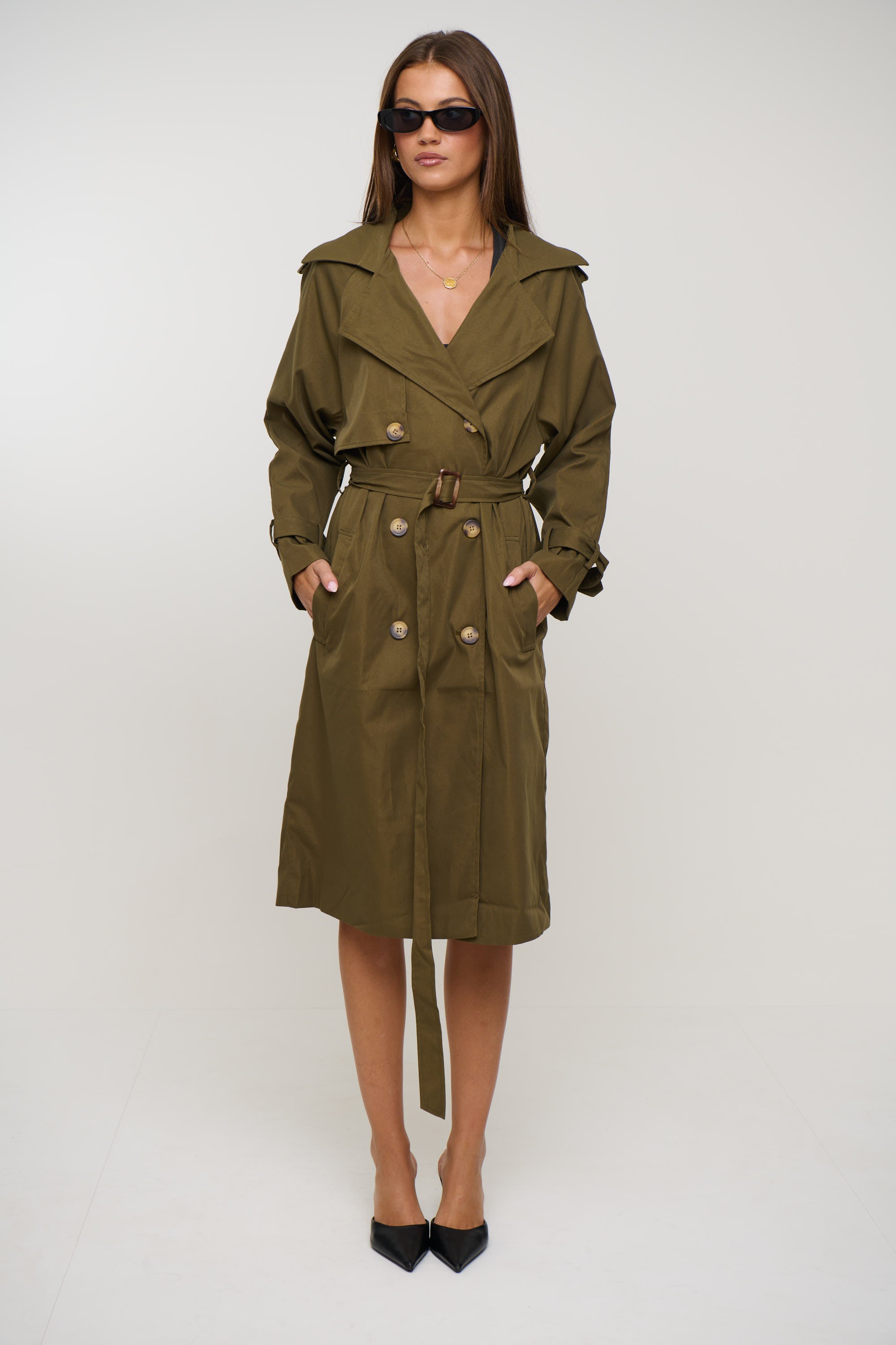 Lia Trench Olive