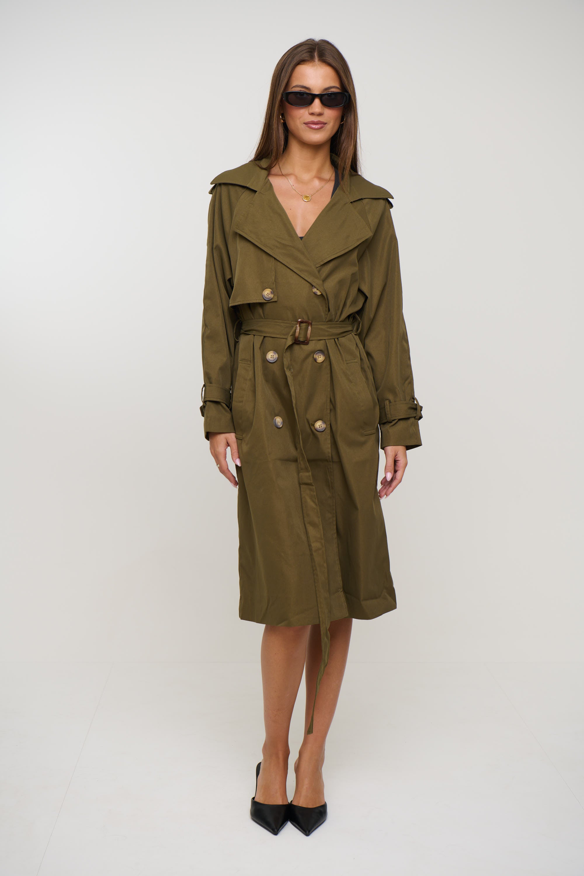 Lia Trench Olive