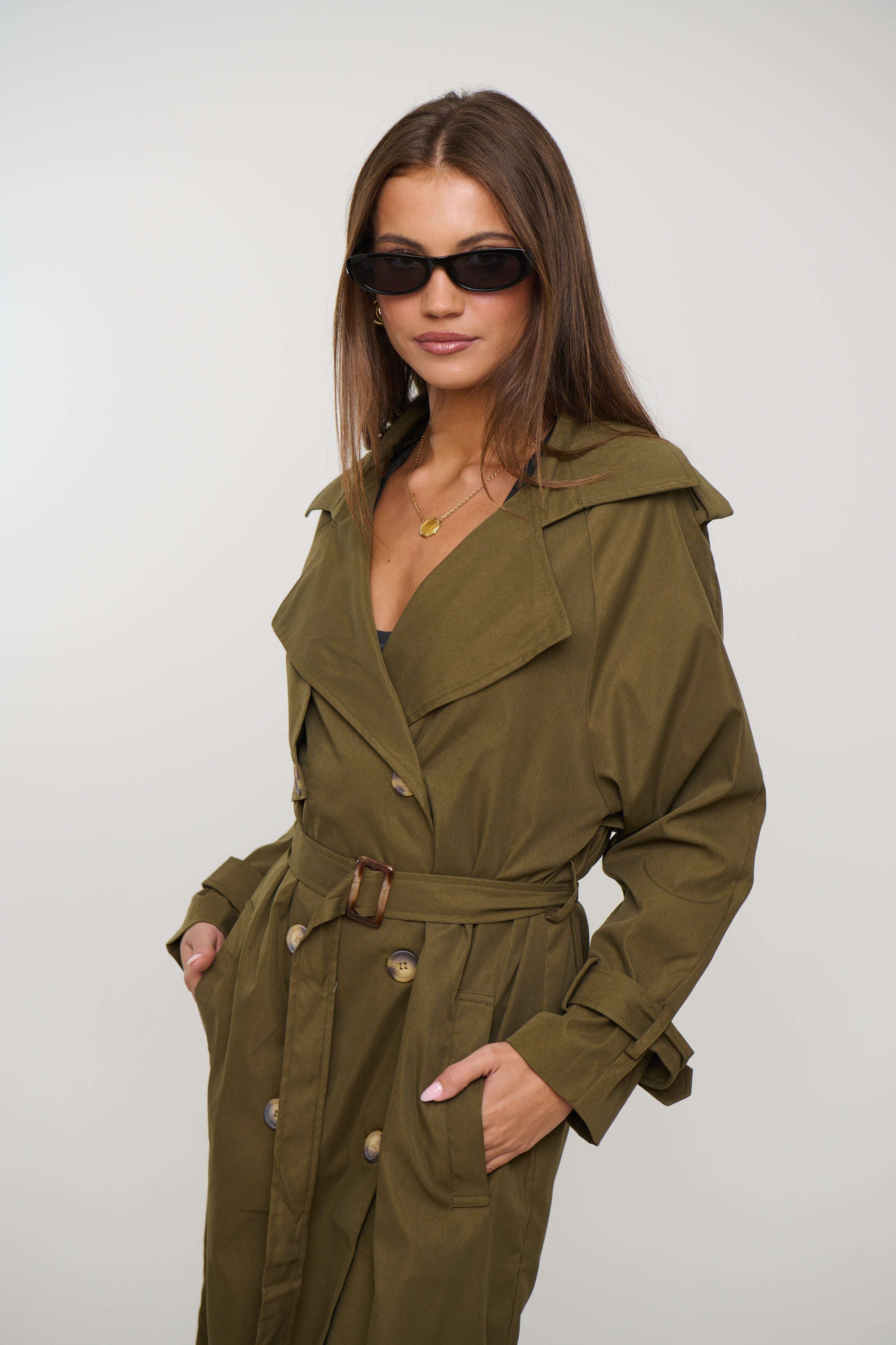 Lia Trench Olive