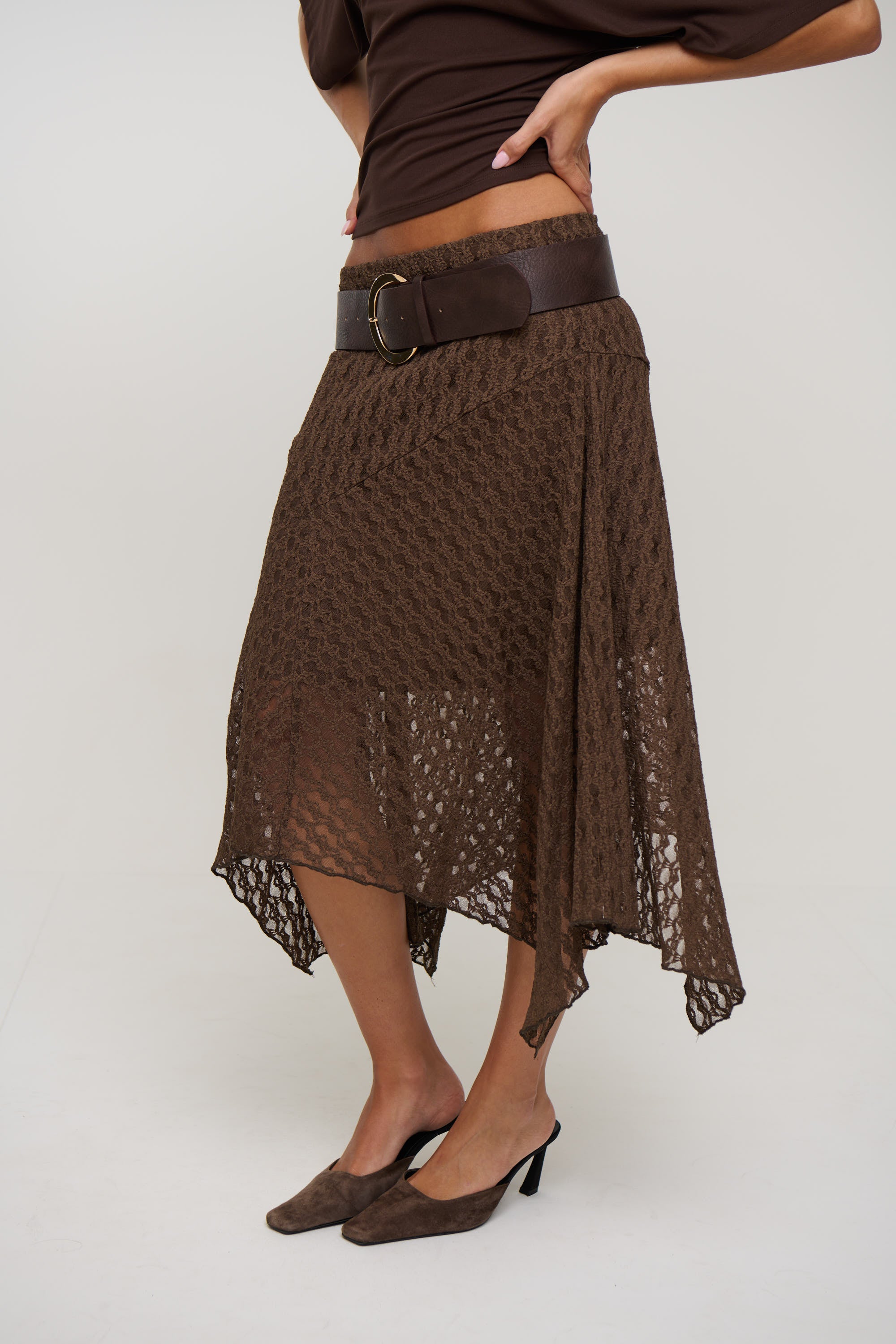 Shea Midi Skirt Chocolate