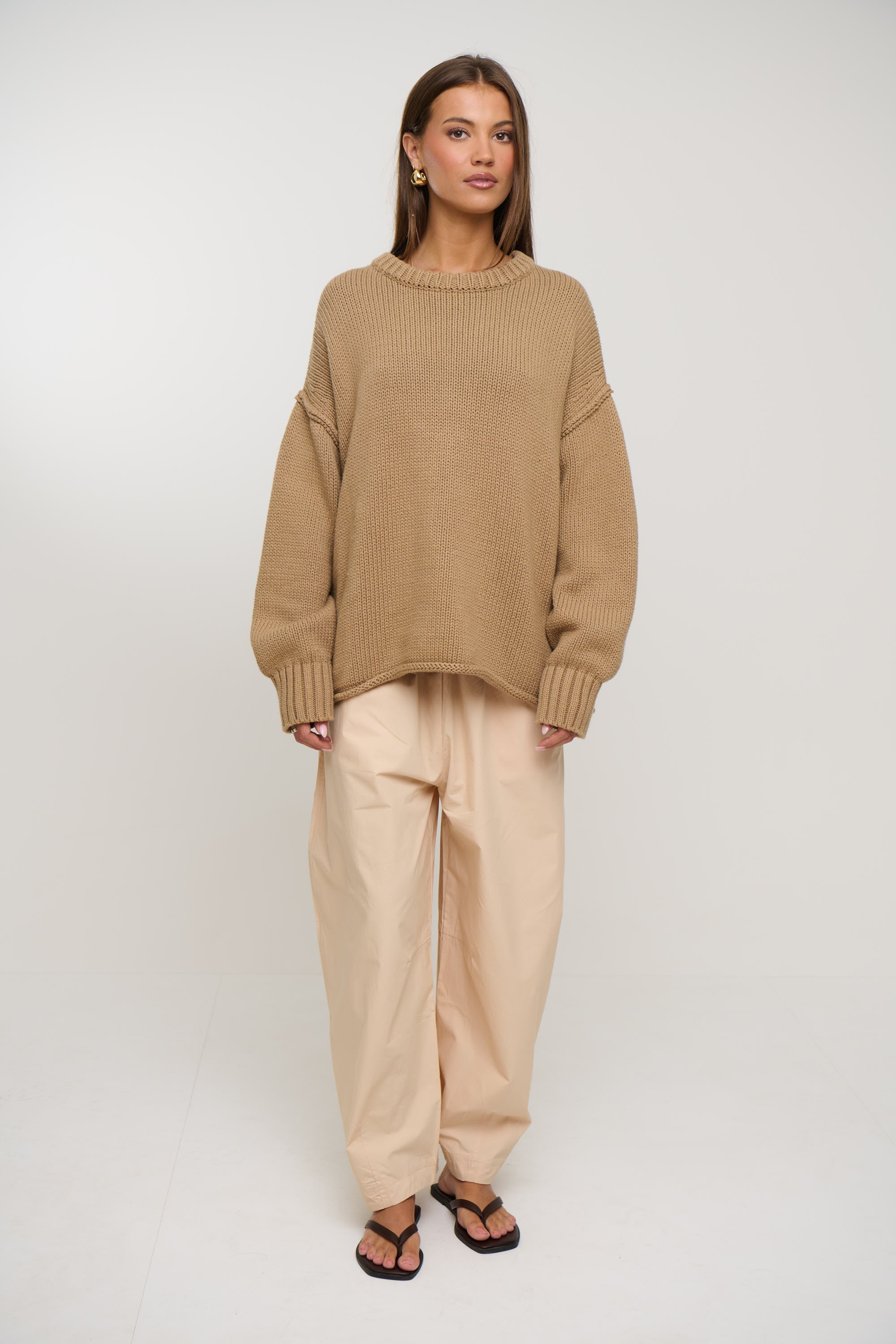 Nikova Knit Jumper Sand