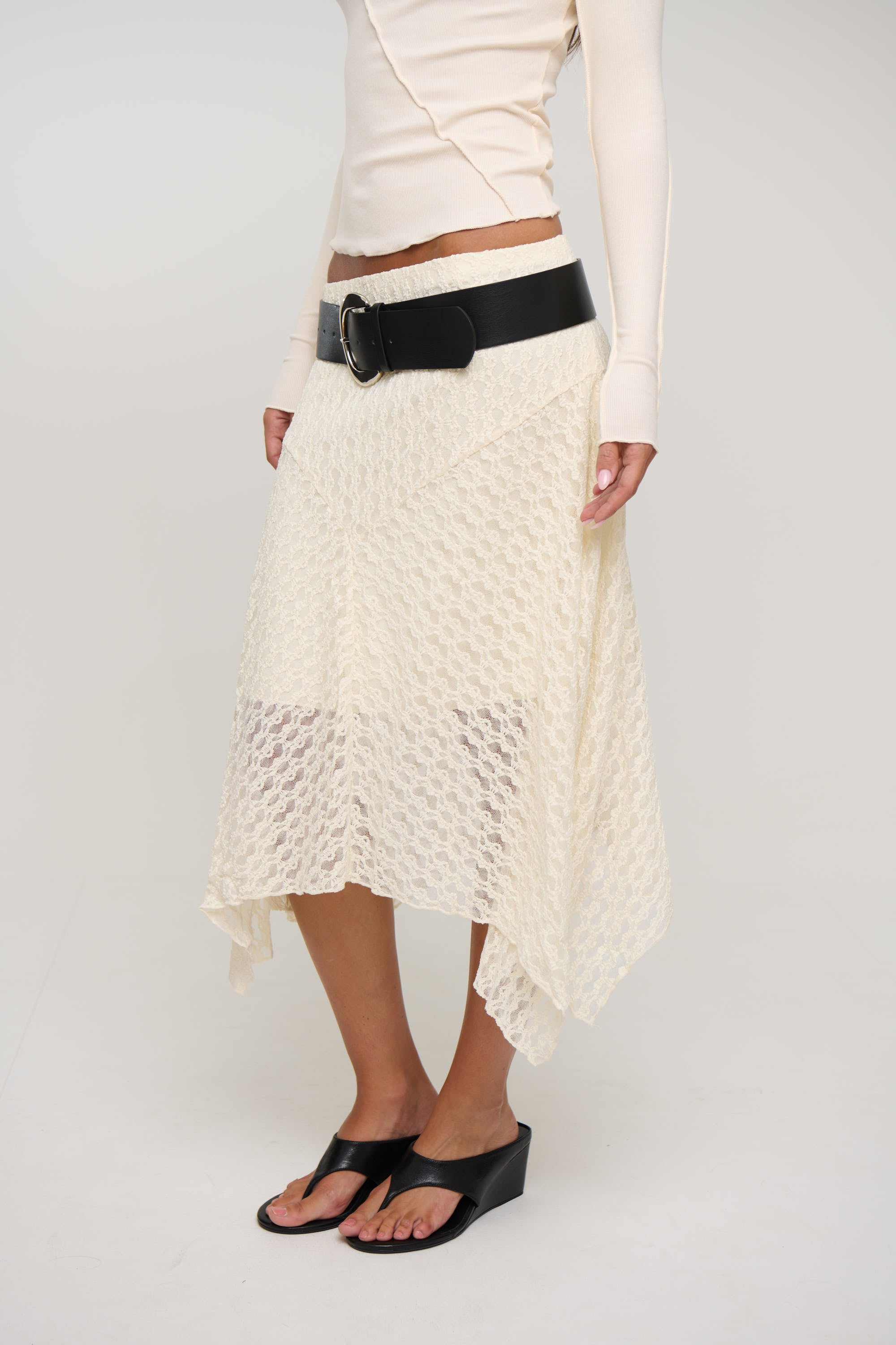 Shea Midi Skirt Cream