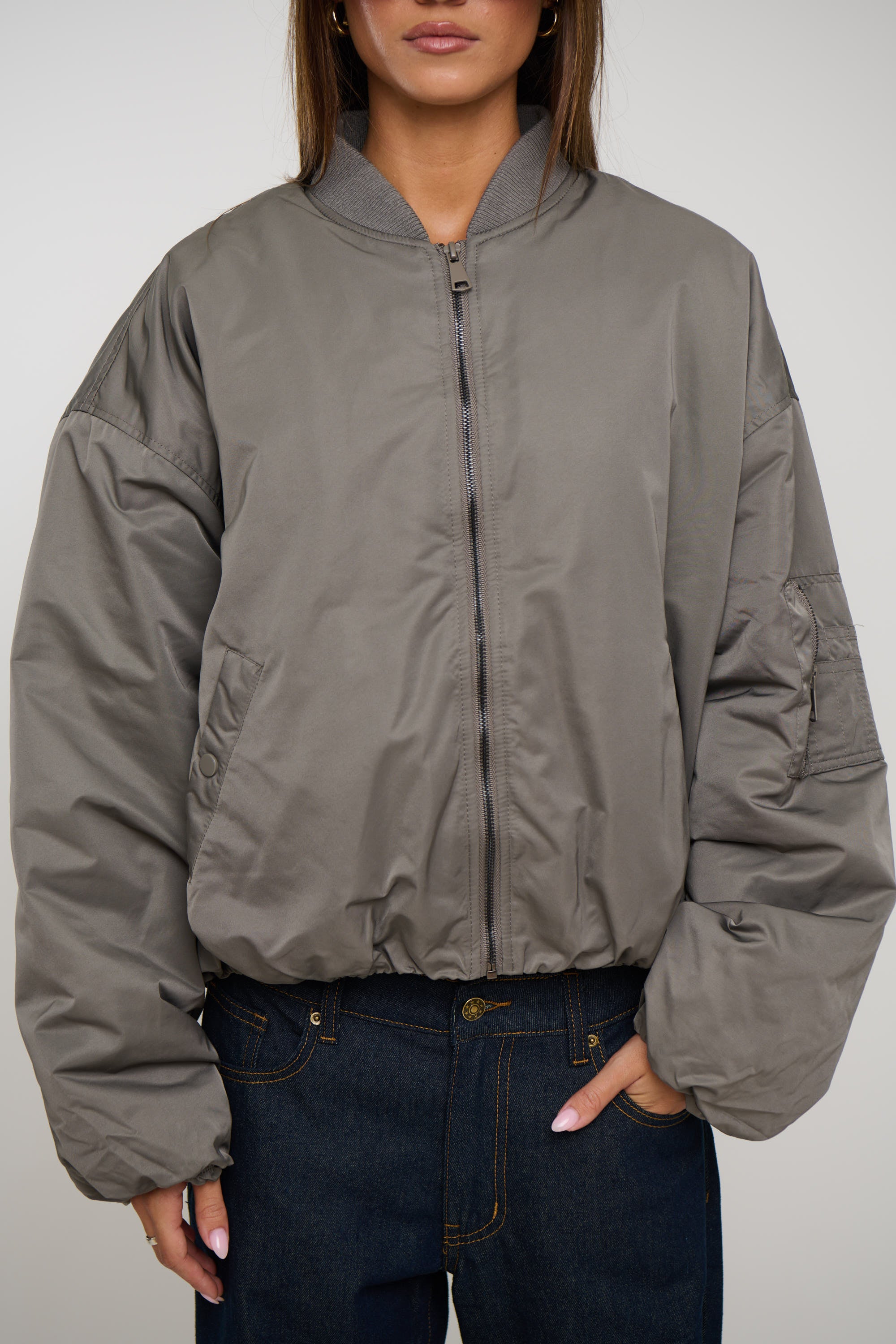 Dua Bomber Jacket Grey