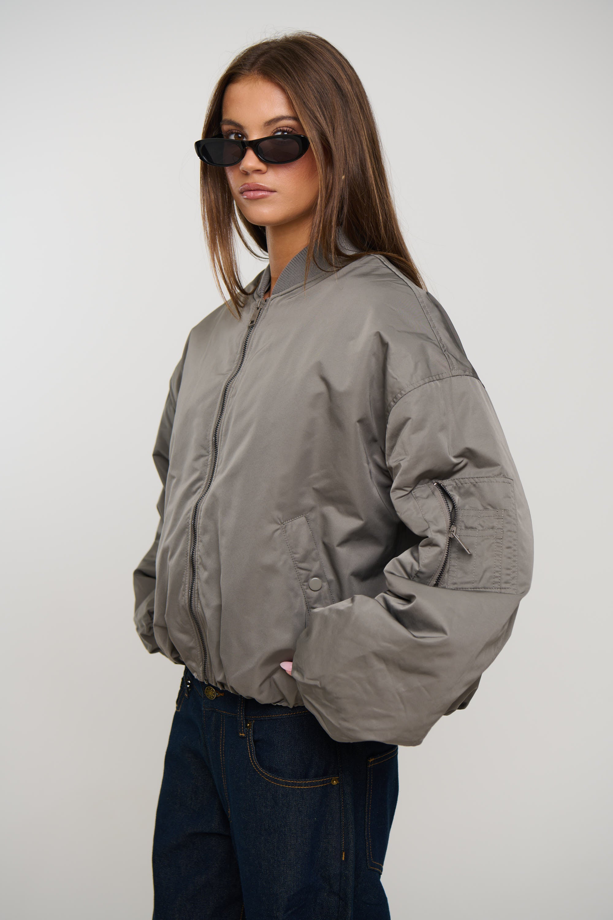 Dua Bomber Jacket Grey