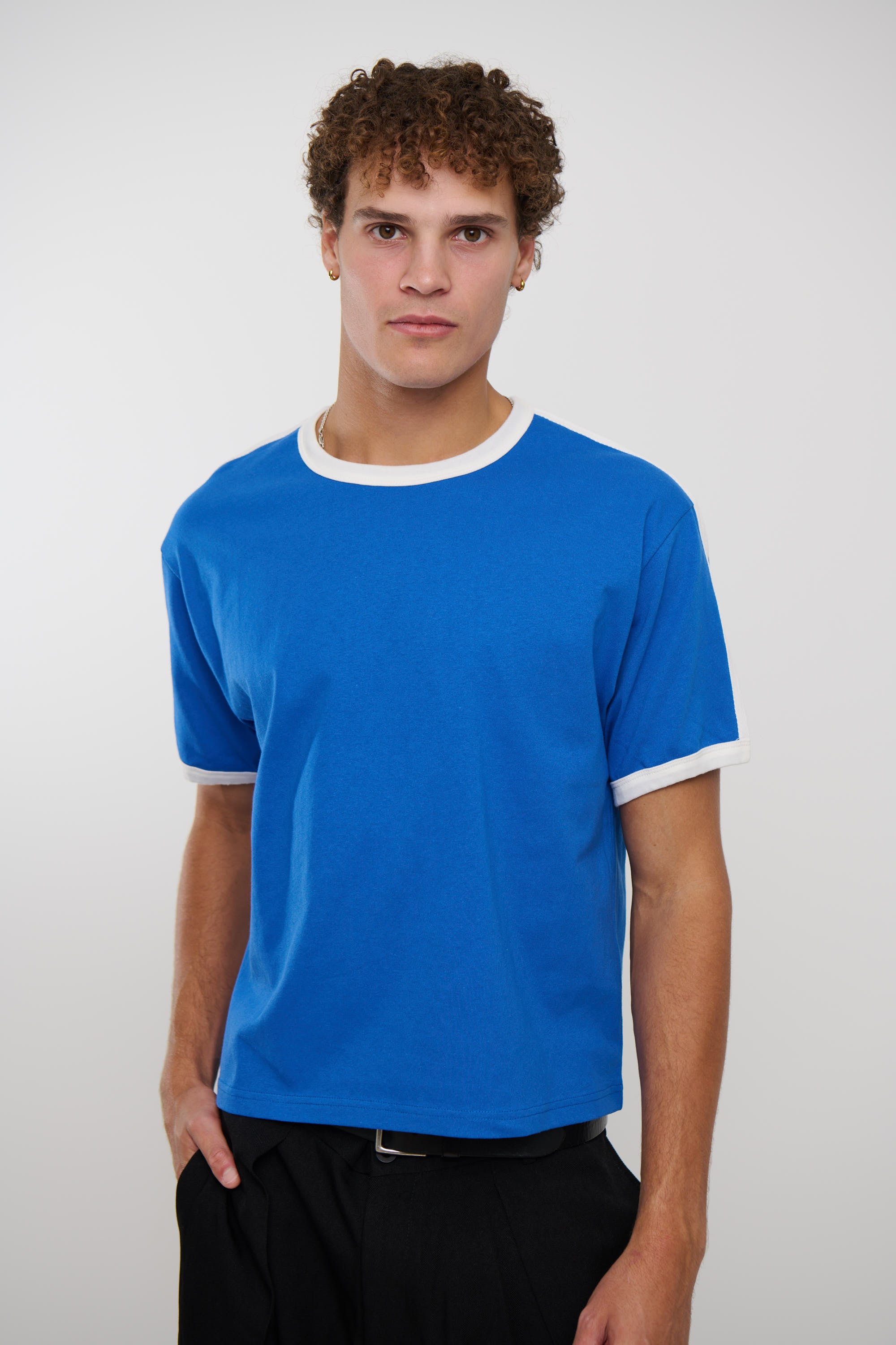 Richie Ribbed Tee Royal