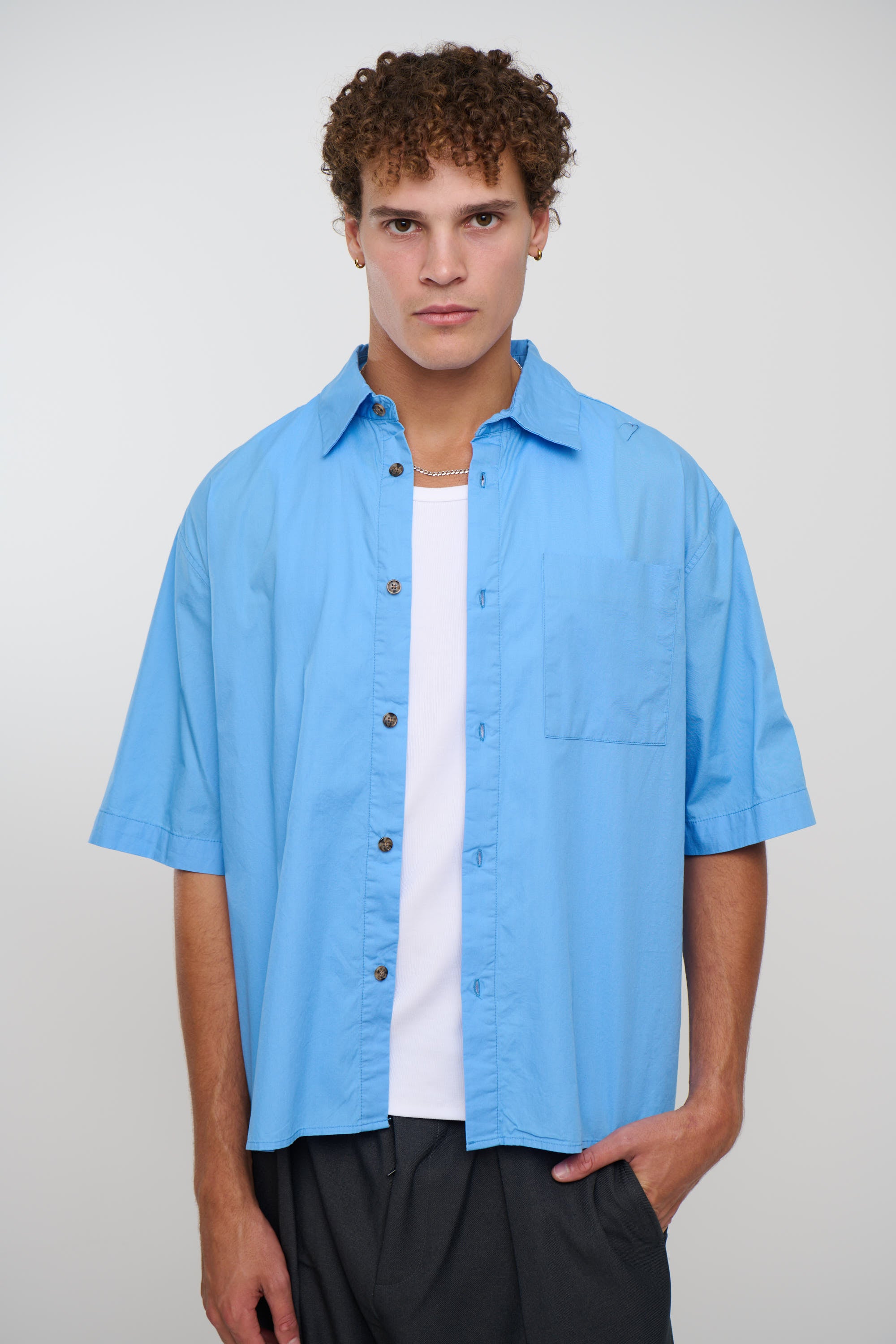 Nathaniel Shirt Basic Blue