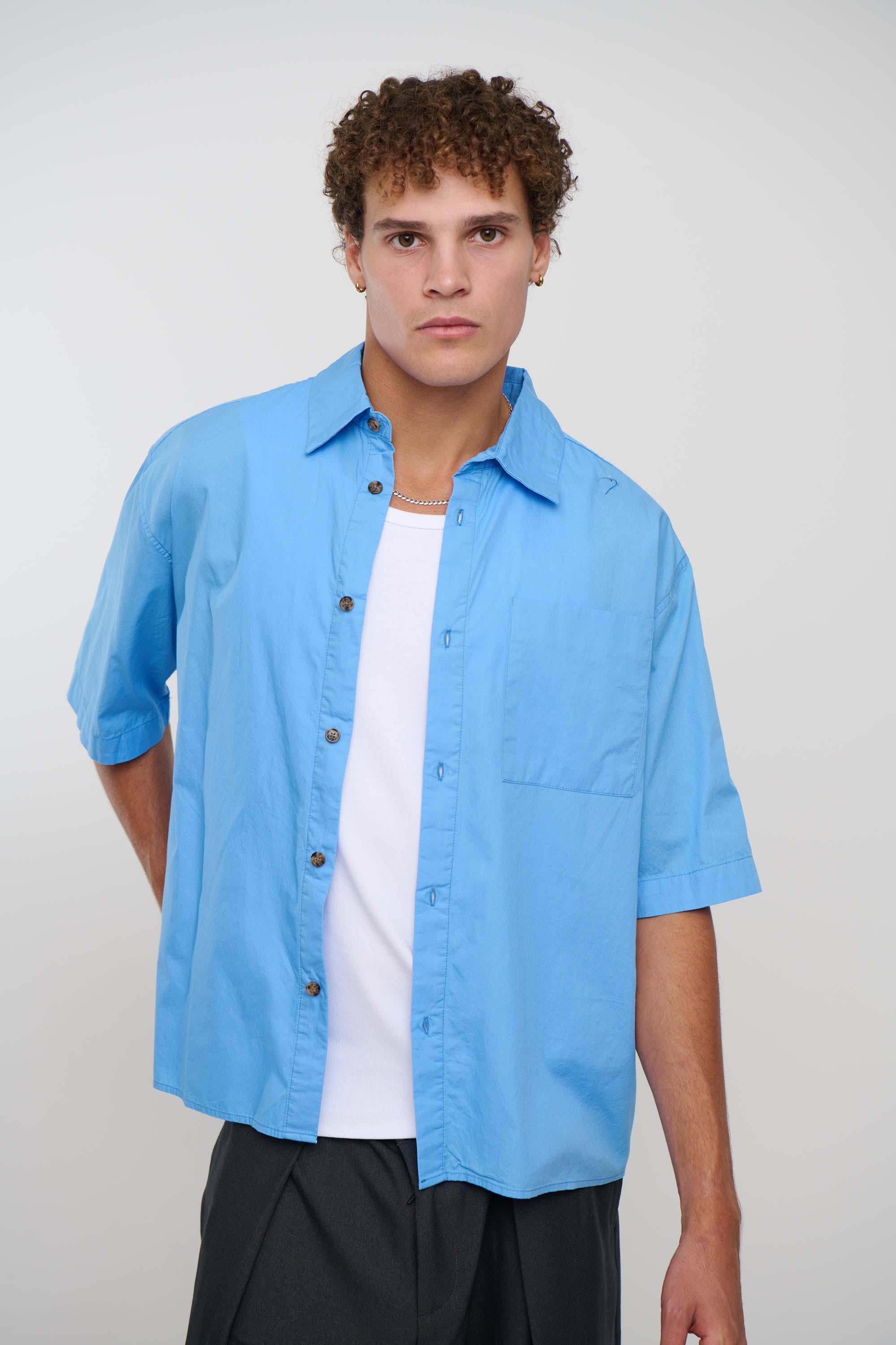 Nathaniel Shirt Basic Blue