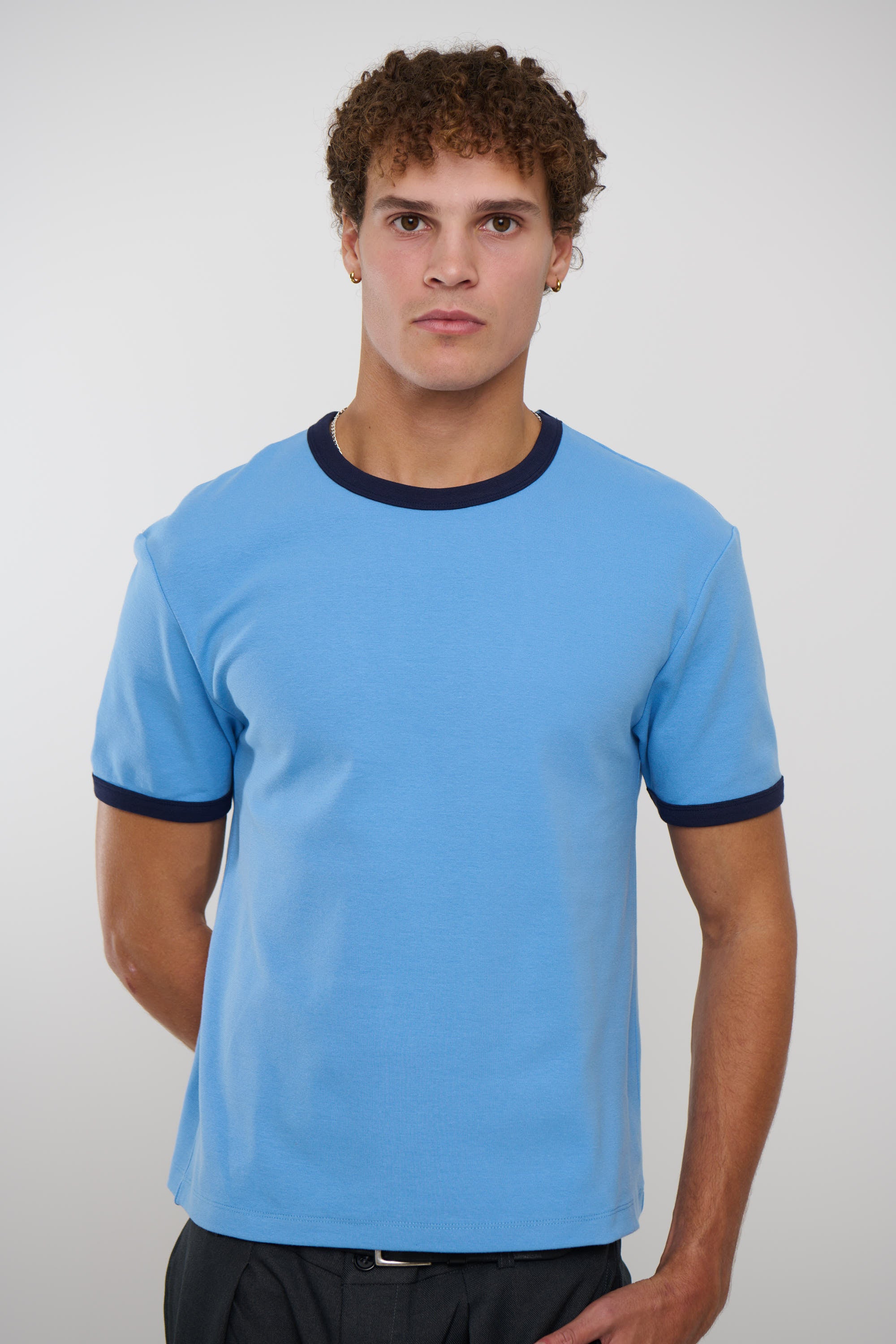 Charlie Ringer Tee Blue