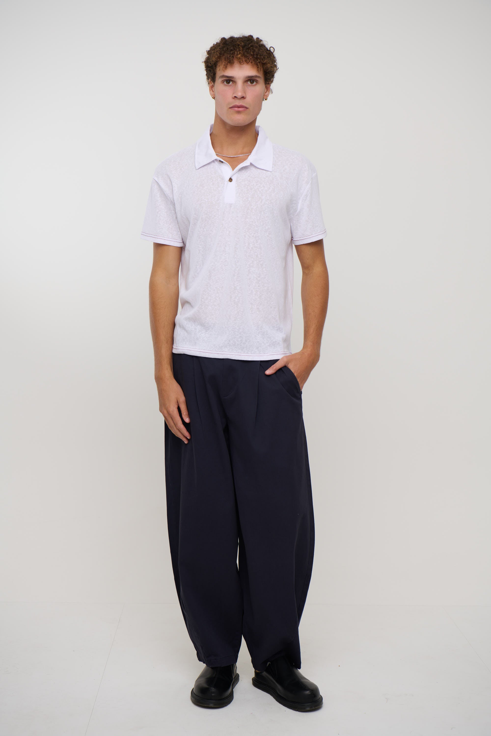 Eric Lightweight Polo White