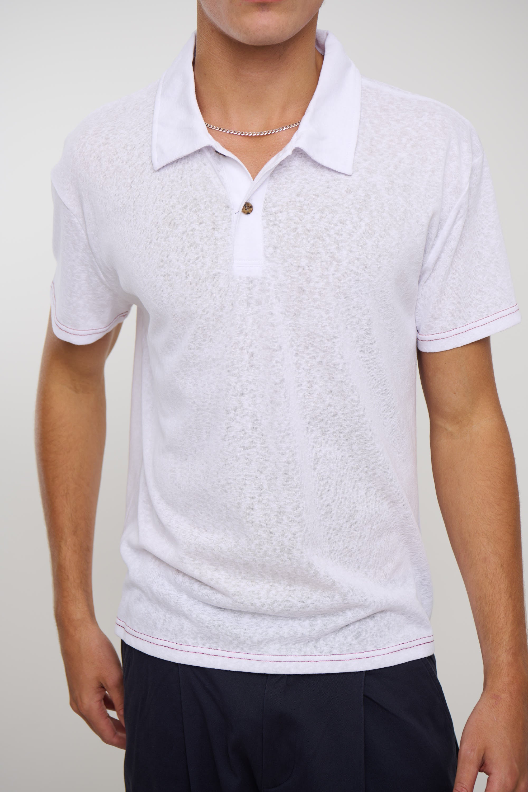 Eric Lightweight Polo White