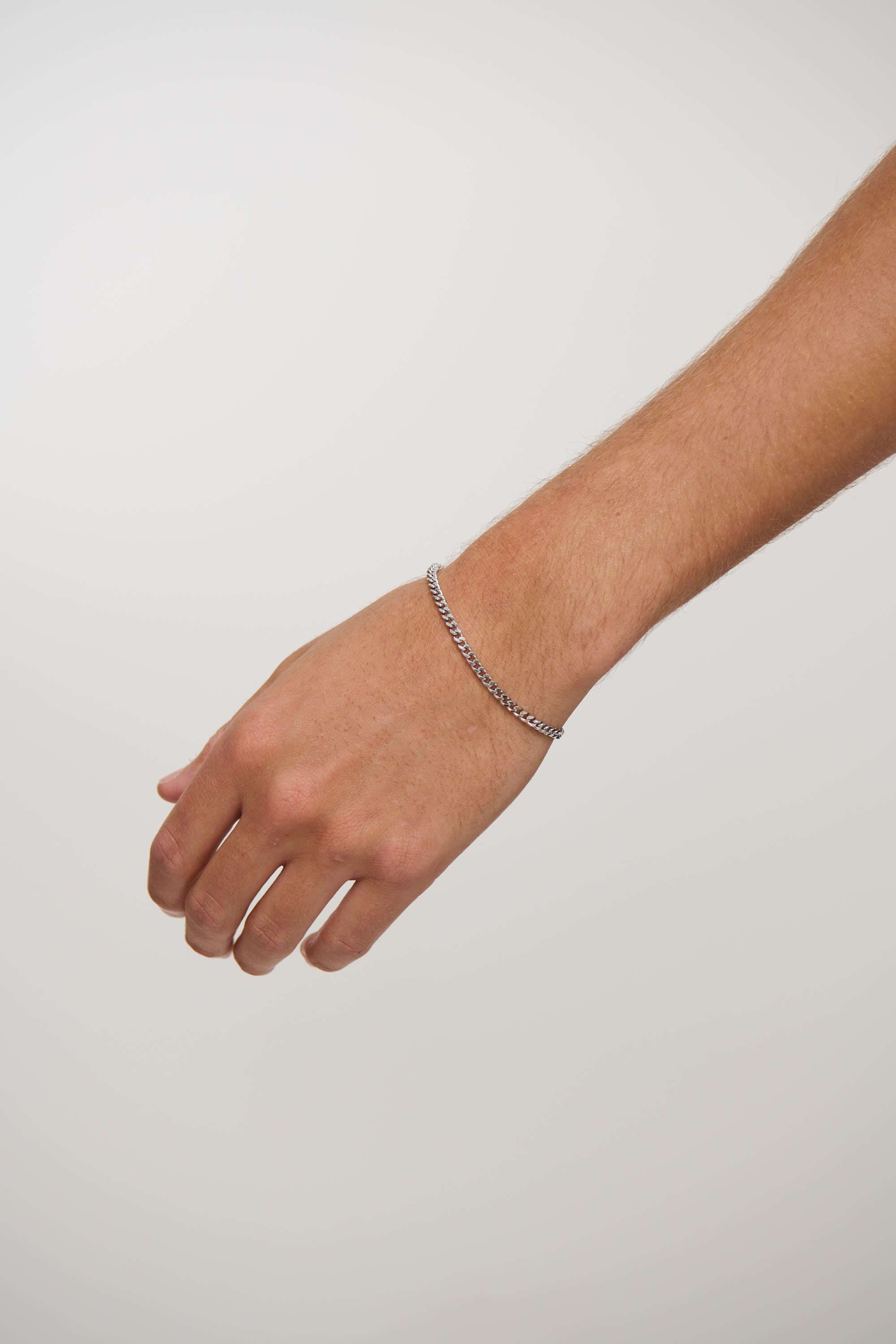 Premium NTH Ethan Chain Bracelet White Gold Plated