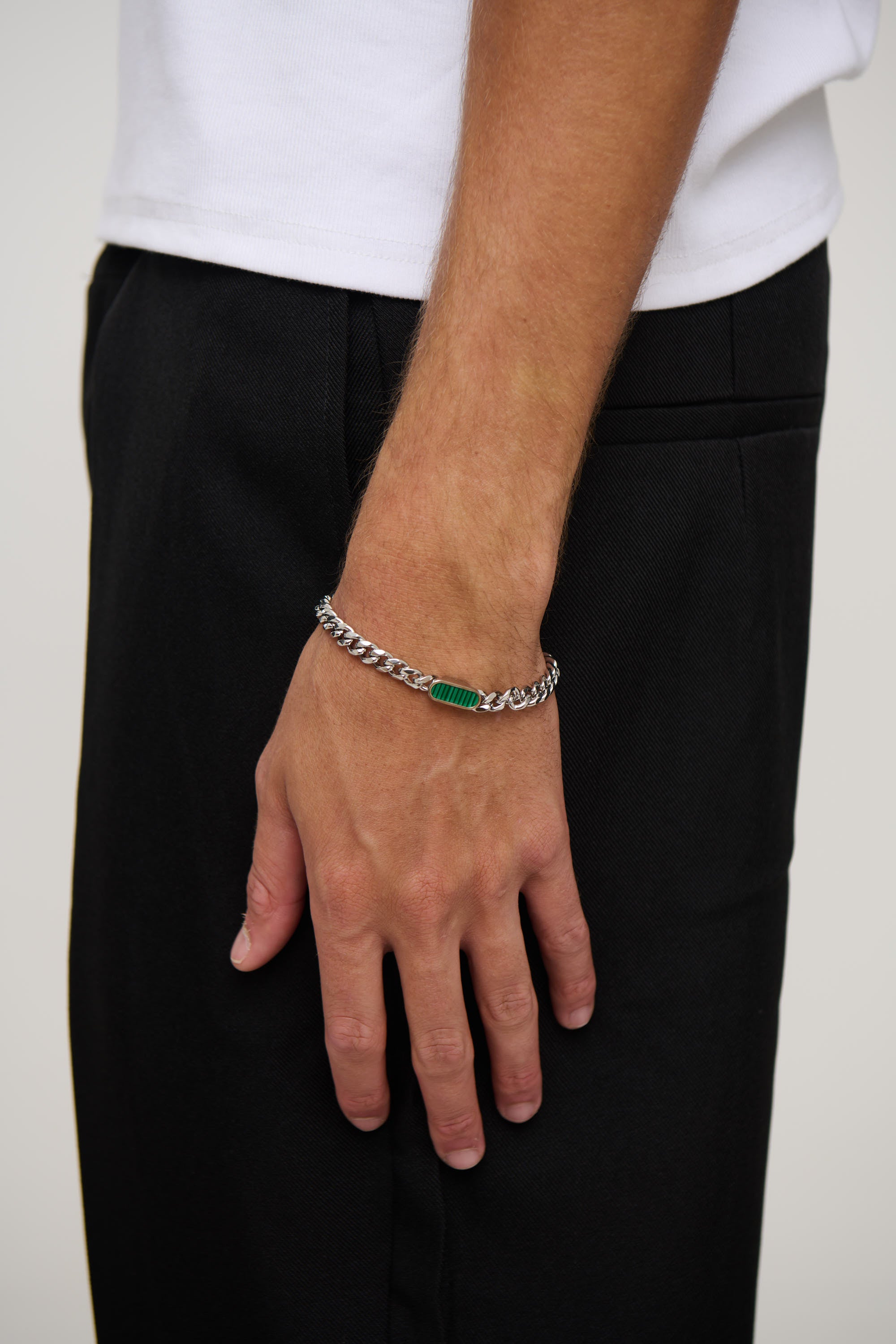 Domenic Bracelet Silver/Green
