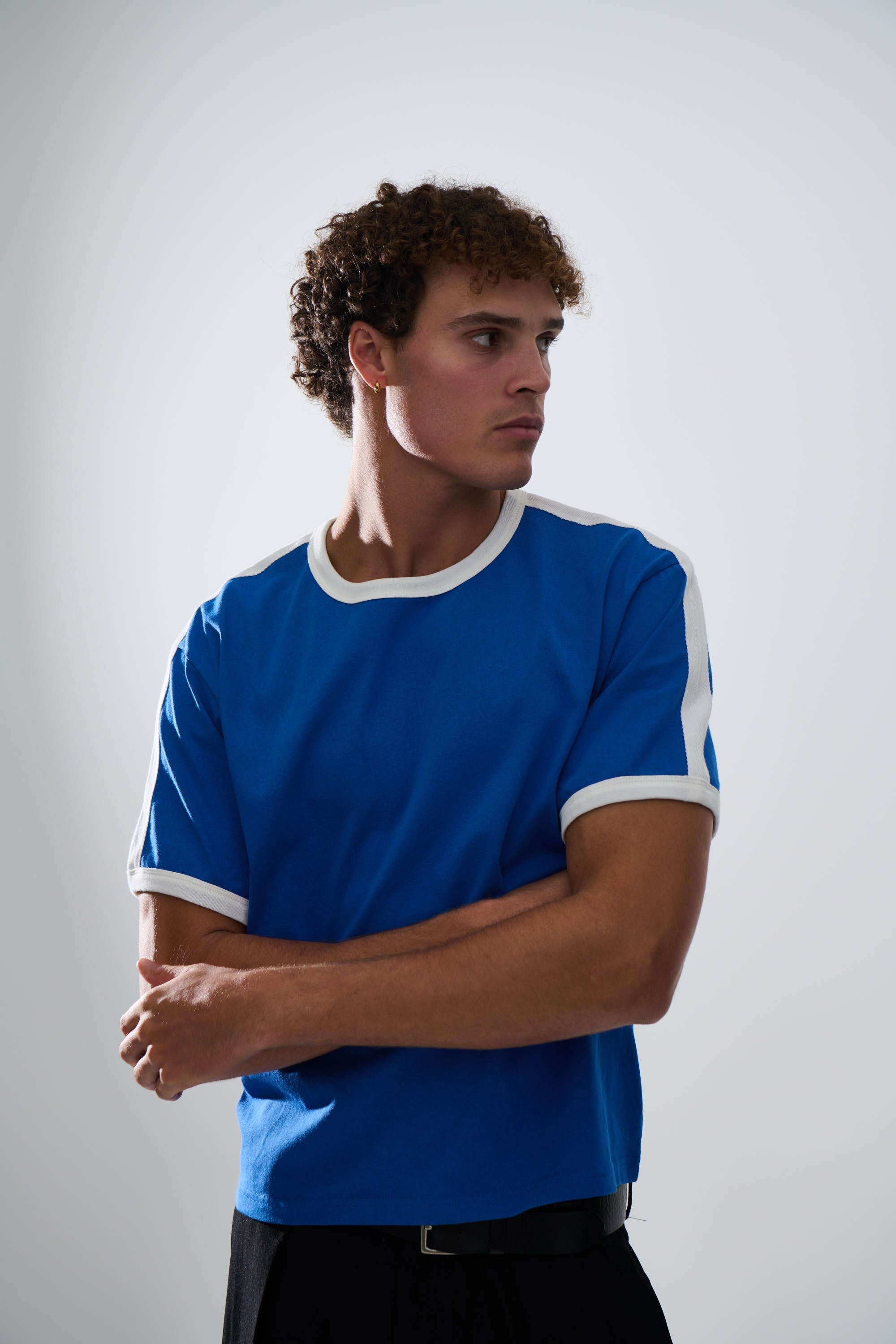 Richie Ribbed Tee Royal