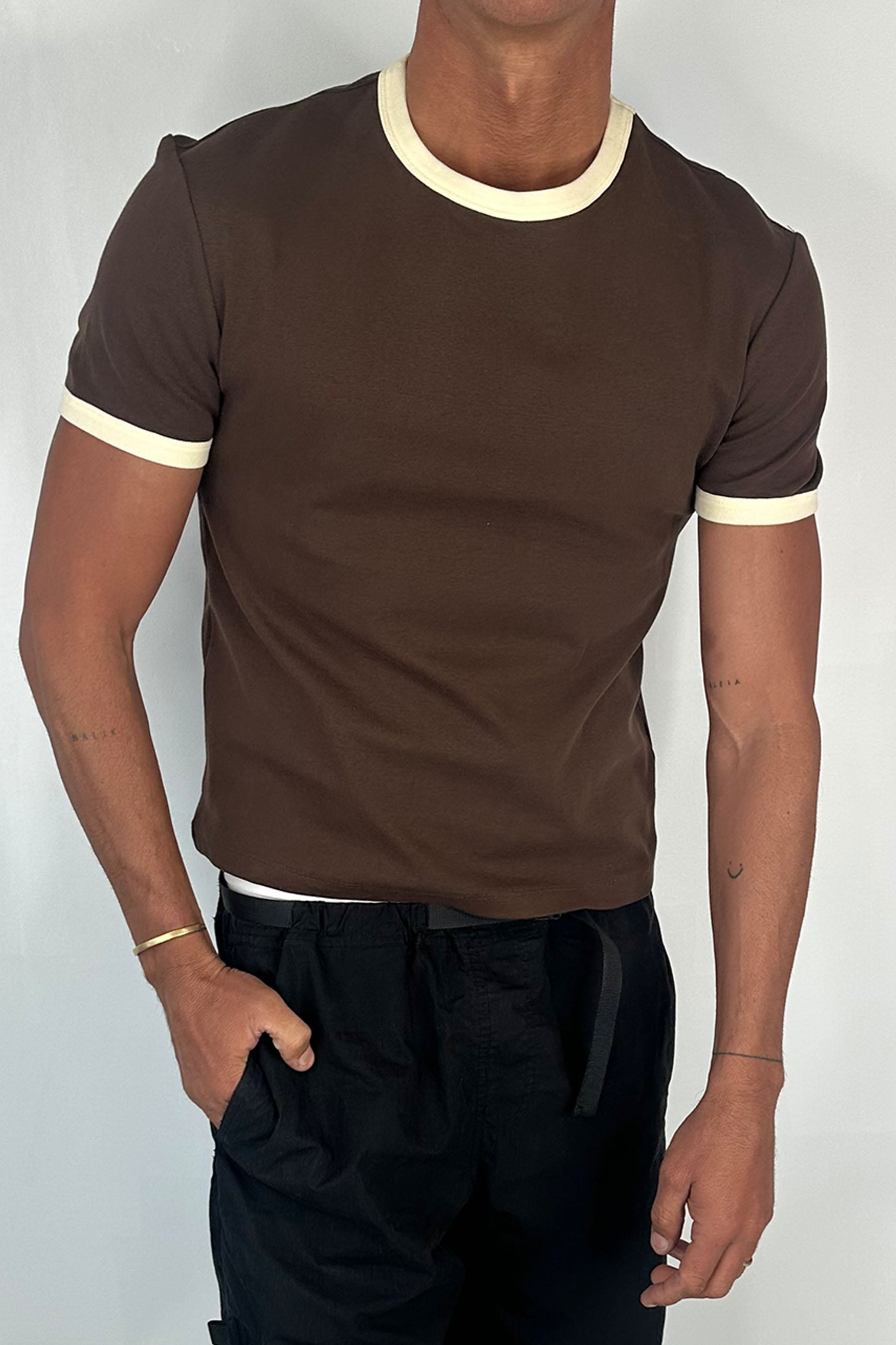 Charlie Ringer Tee Brown