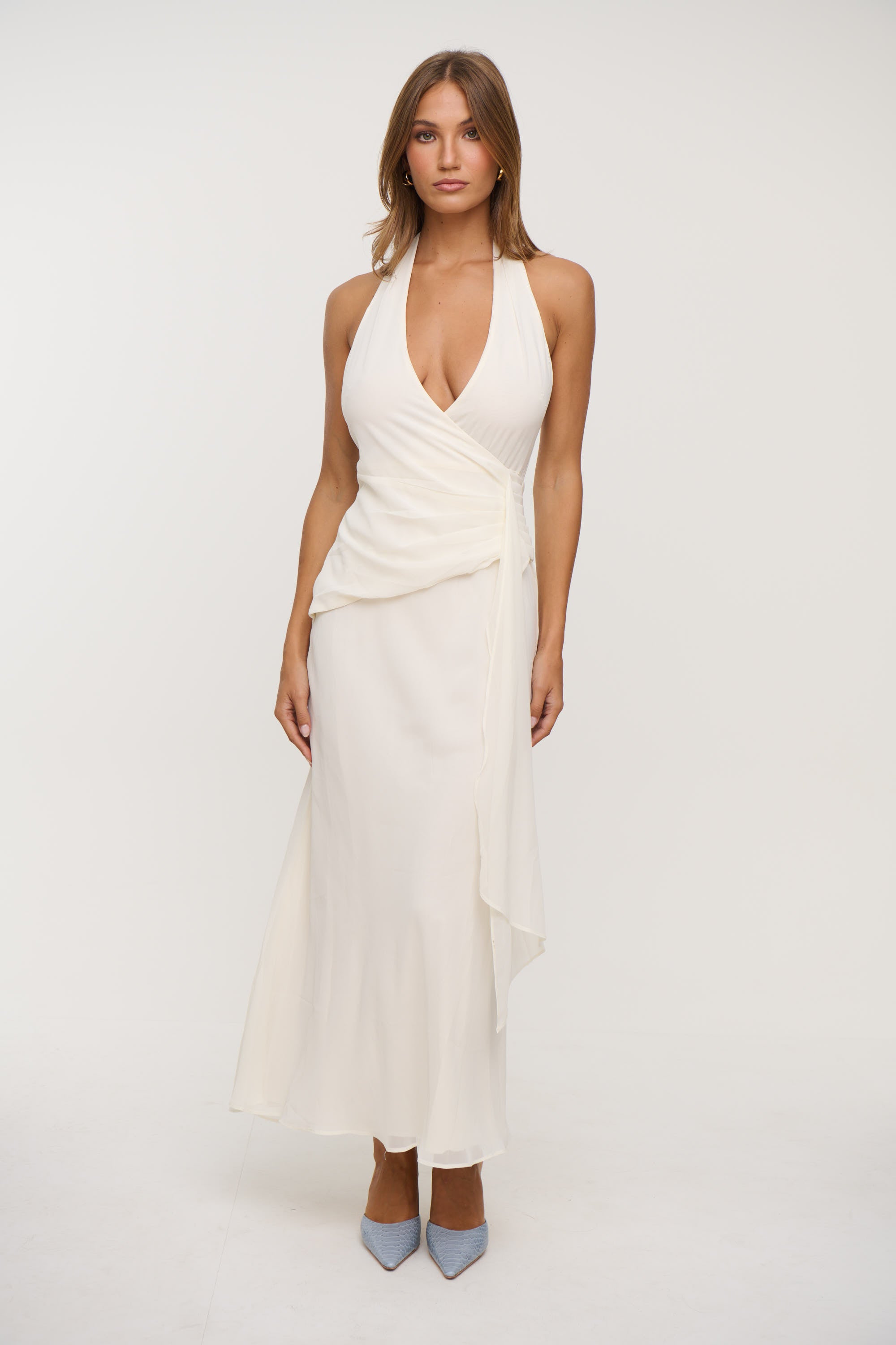 Sarena Midi Dress White