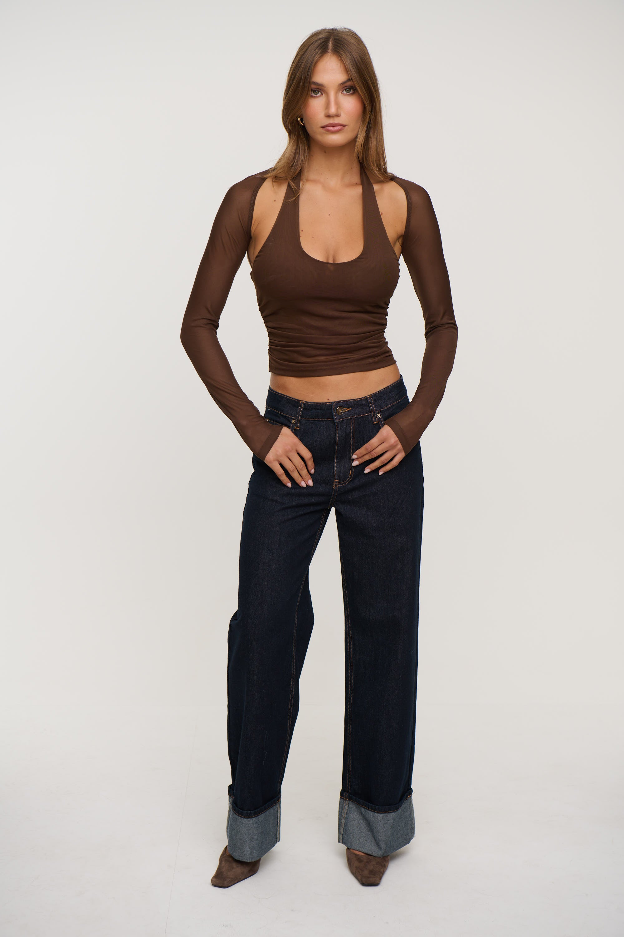 Myriad Bolero Halter Top Brownie