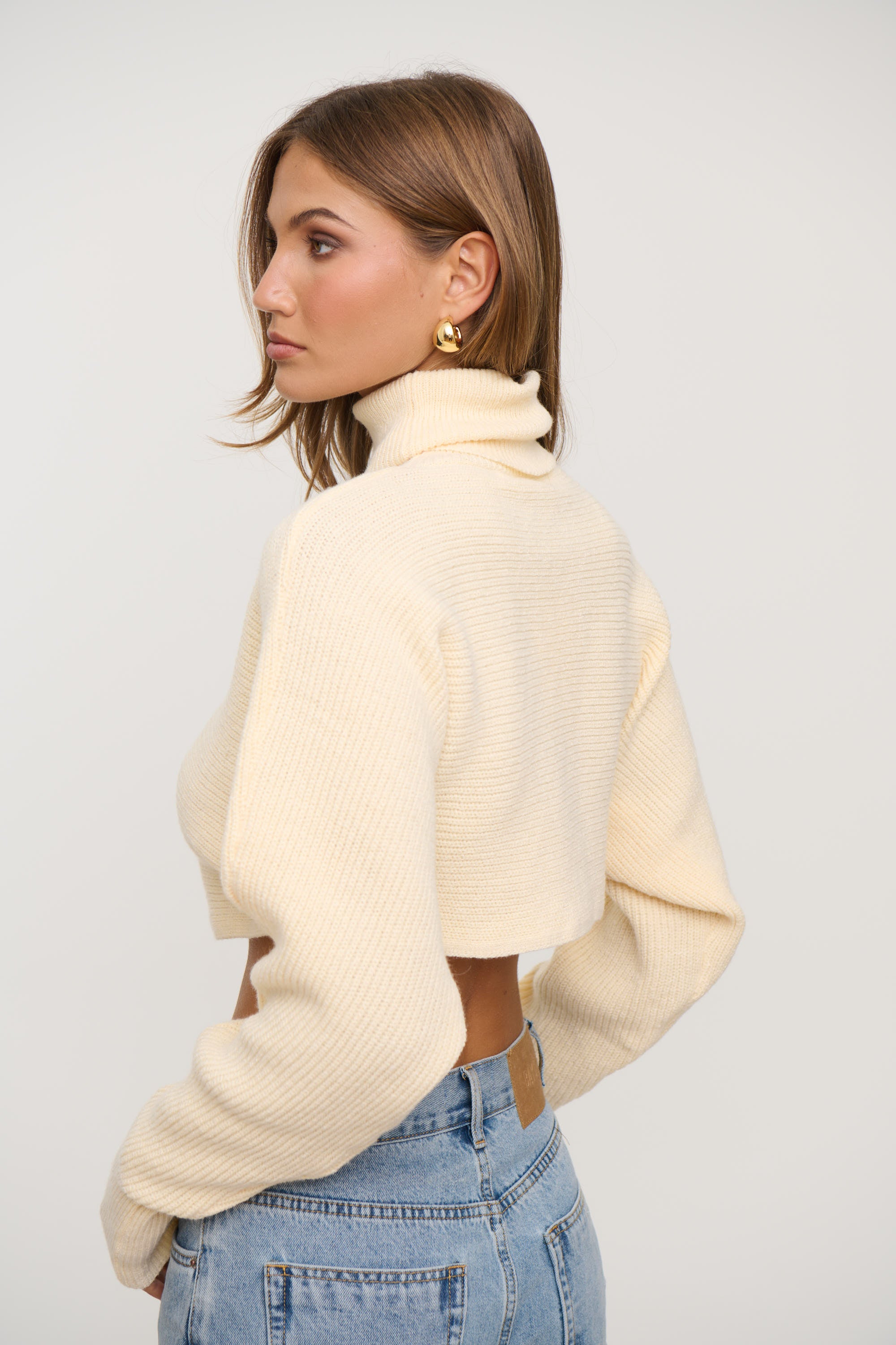 Demi Cropped Knit Lemon