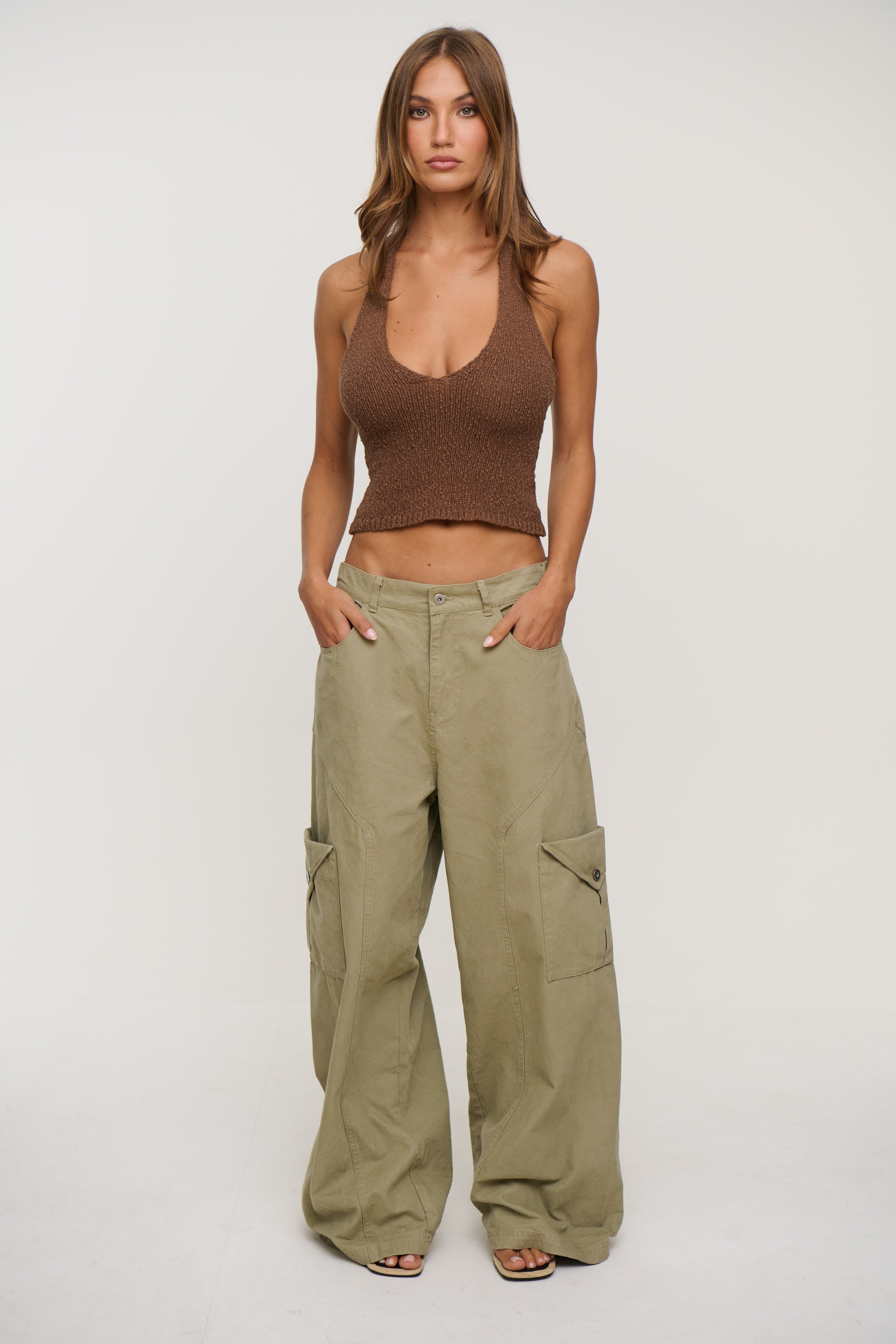 Halo Halter Top Chocolate