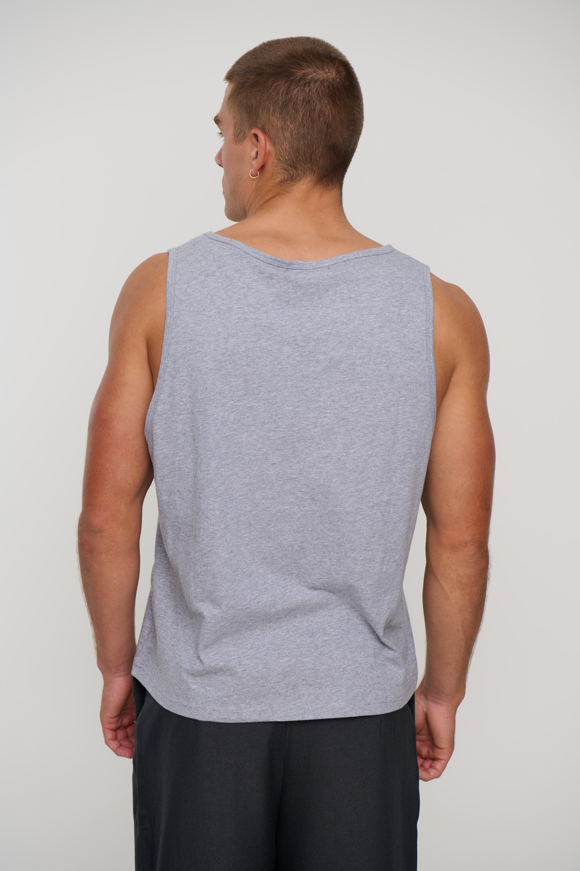 Richie Loose Crop Tank Grey