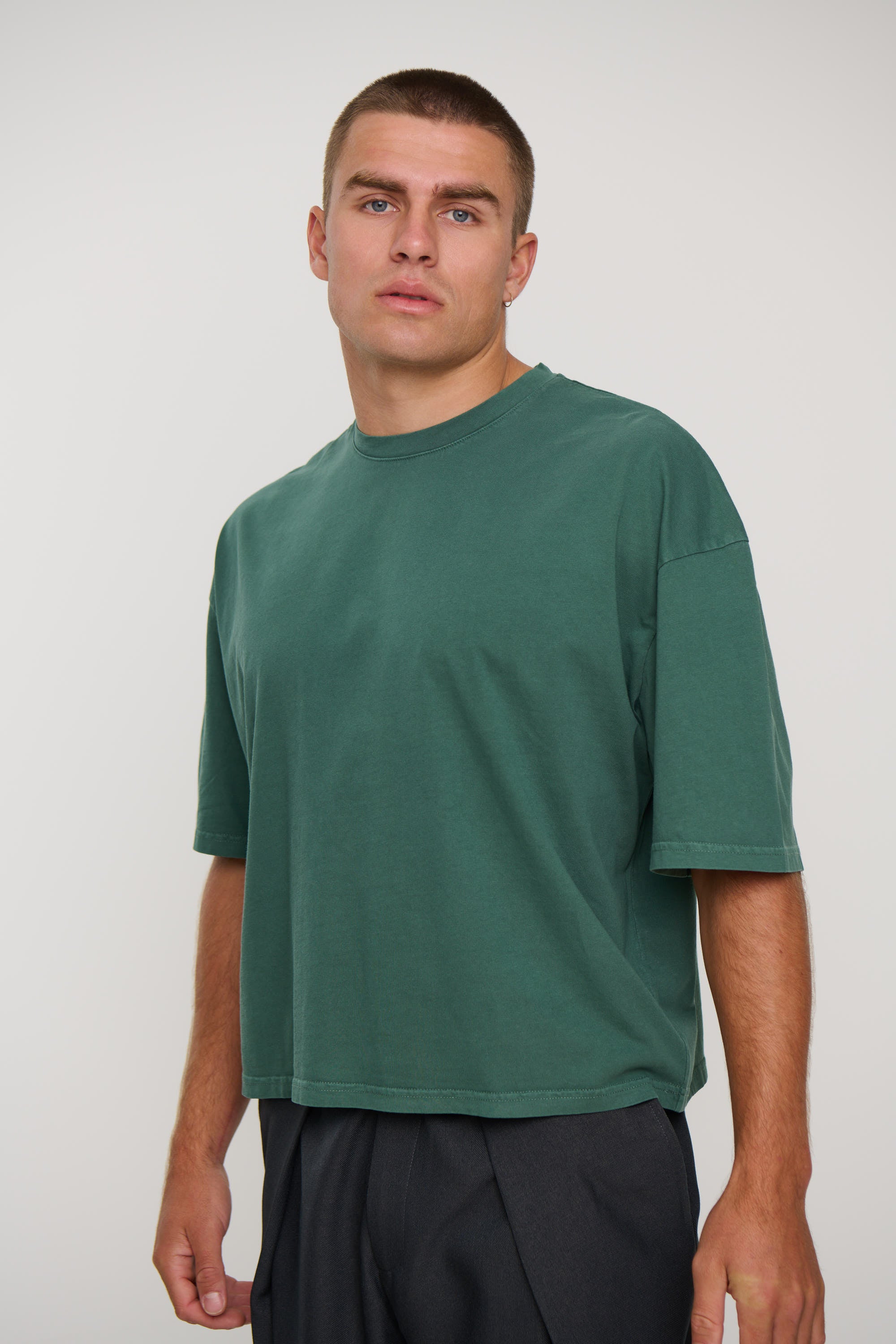 NTH Crop Box Tee Dark Green