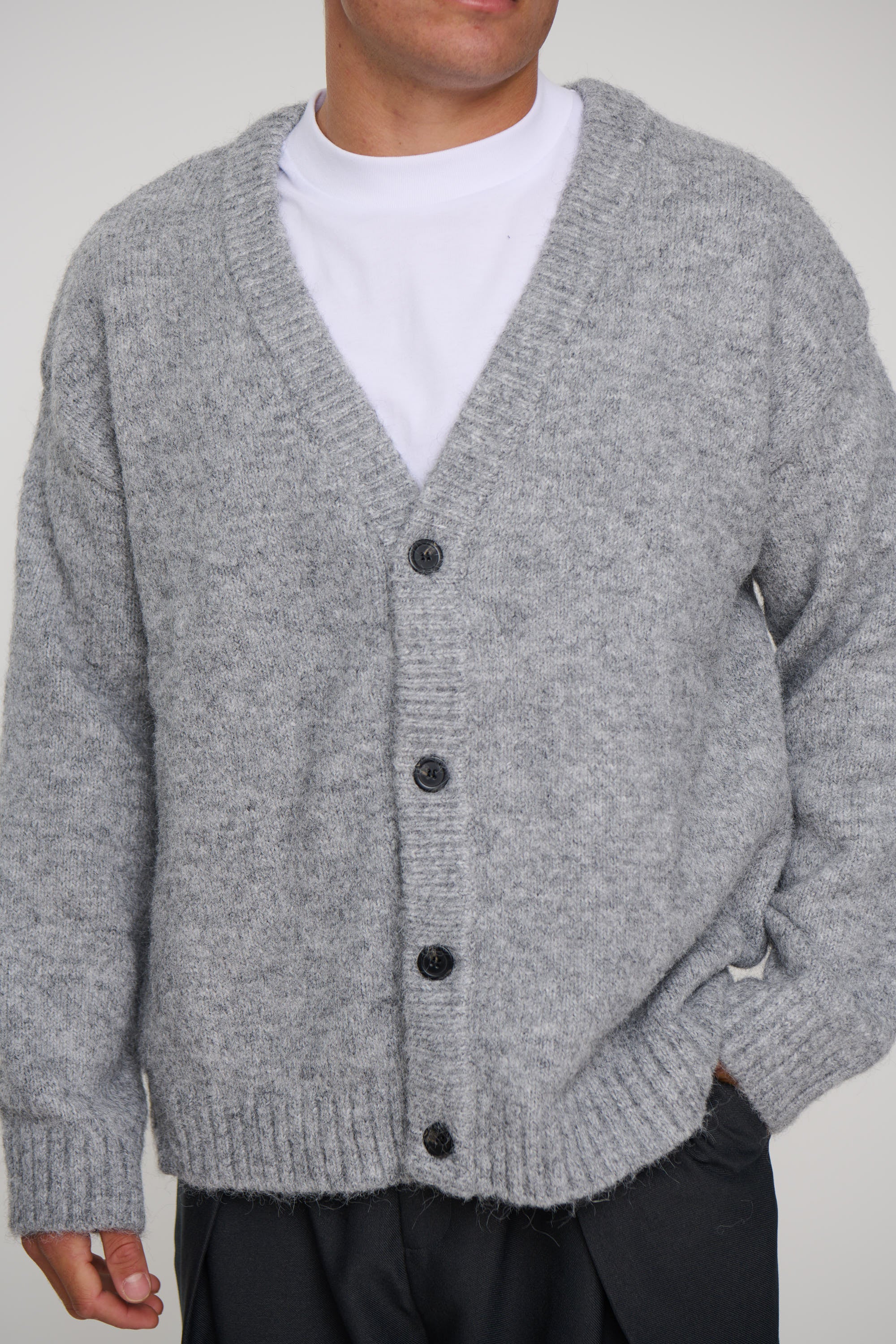 Knitted Oversize Cardigan Grey