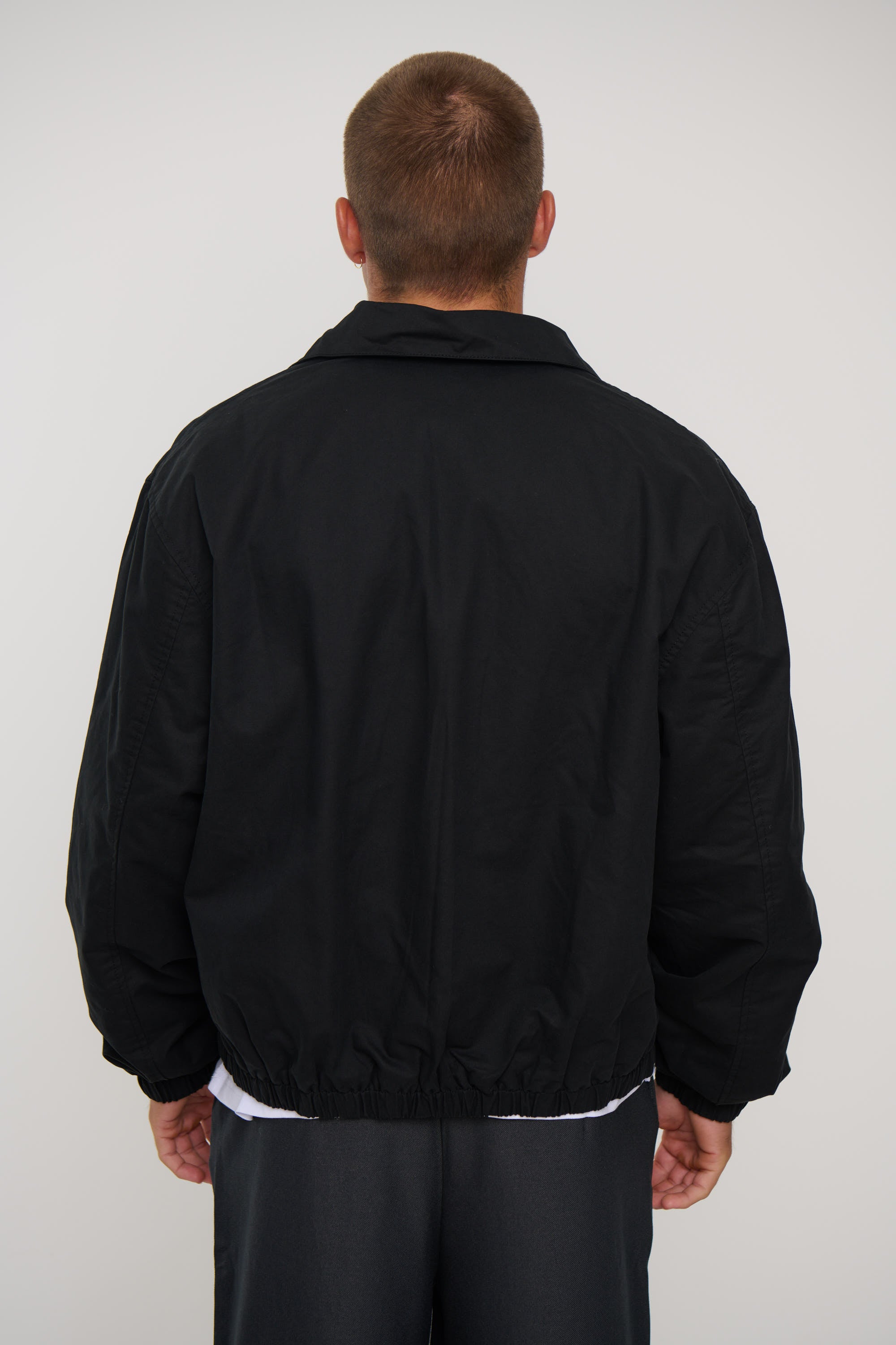 Charlie Soft Cotton Bomber Black