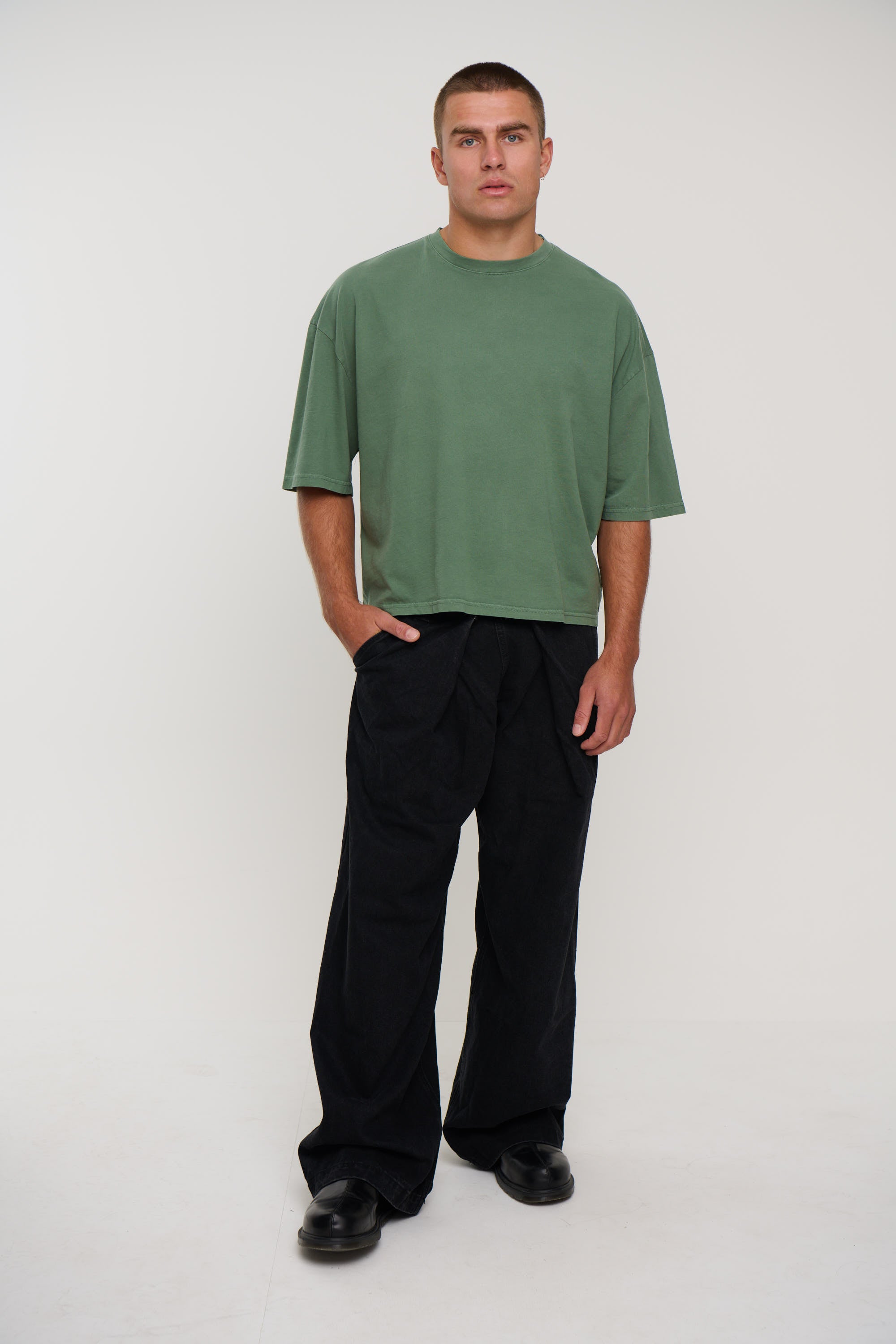 NTH Crop Box Tee Pine