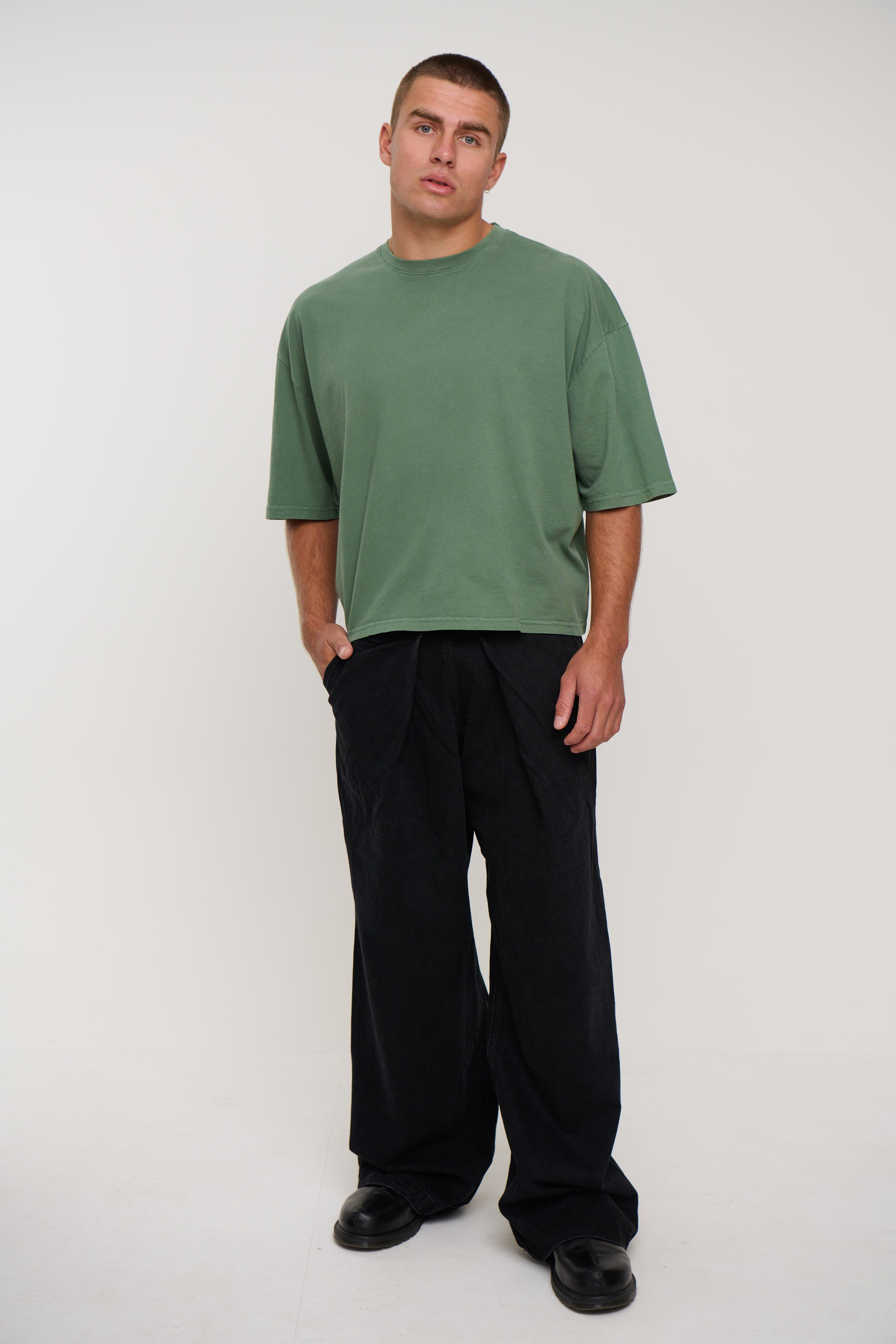 NTH Crop Box Tee Pine