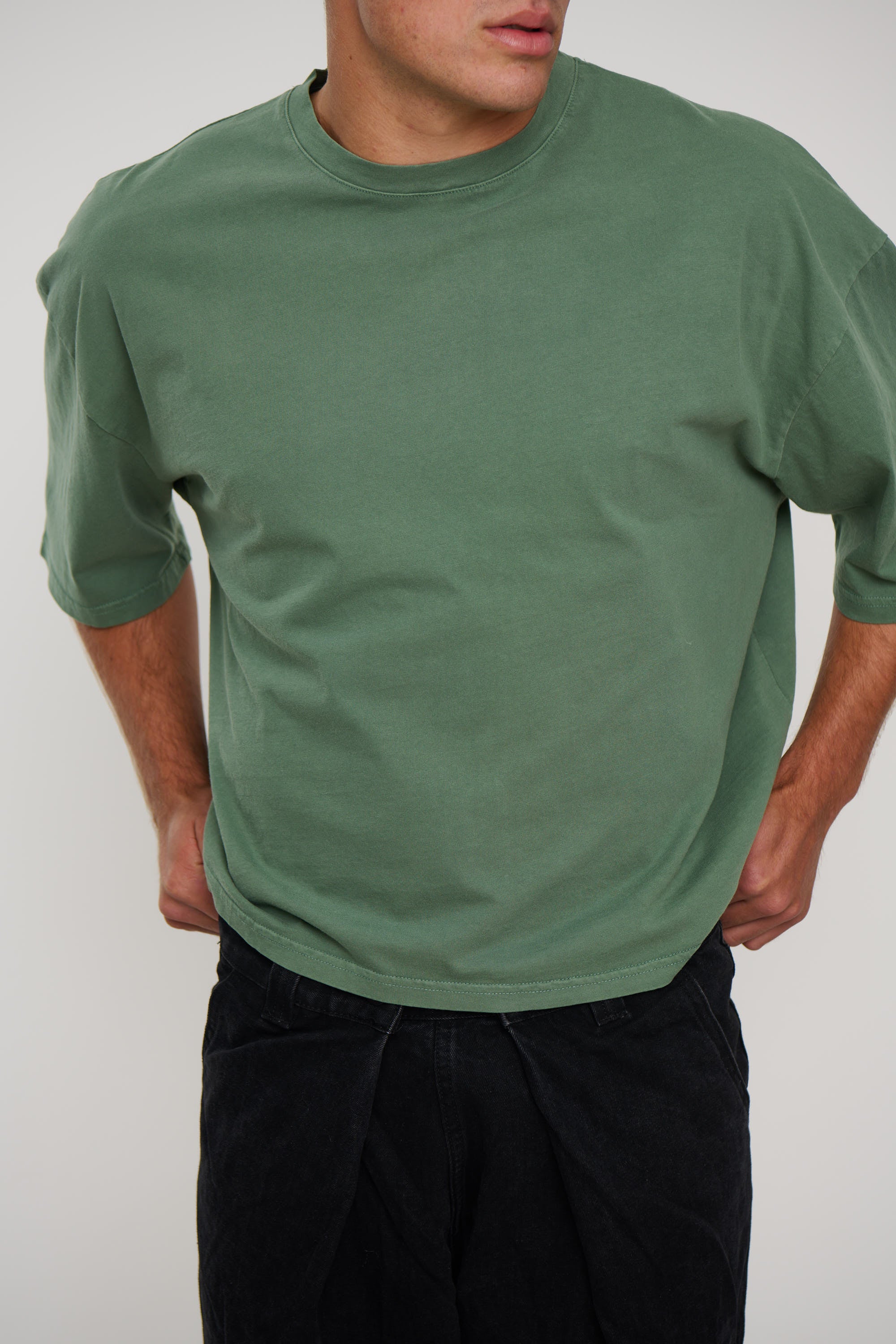 NTH Crop Box Tee Pine