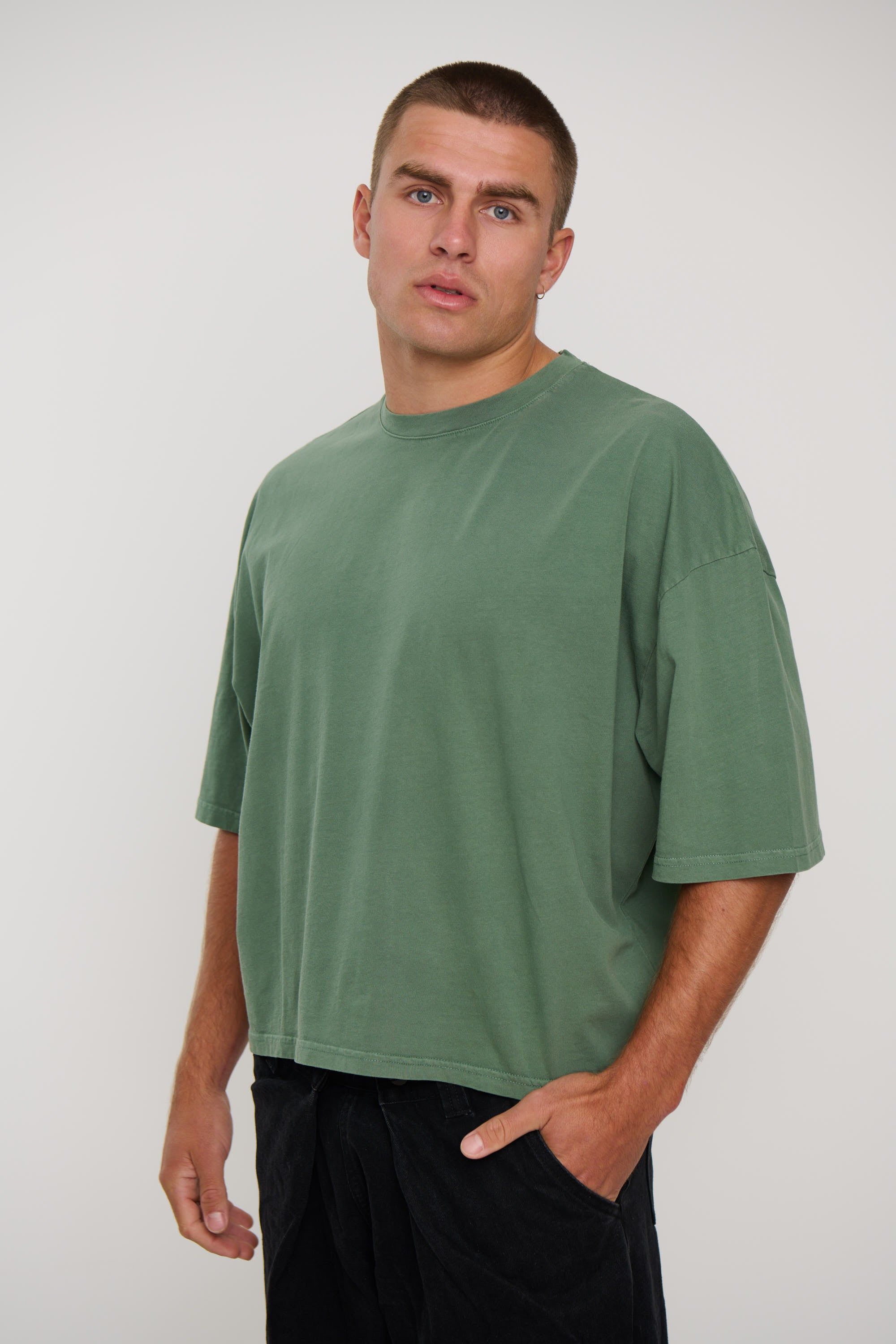 NTH Crop Box Tee Pine