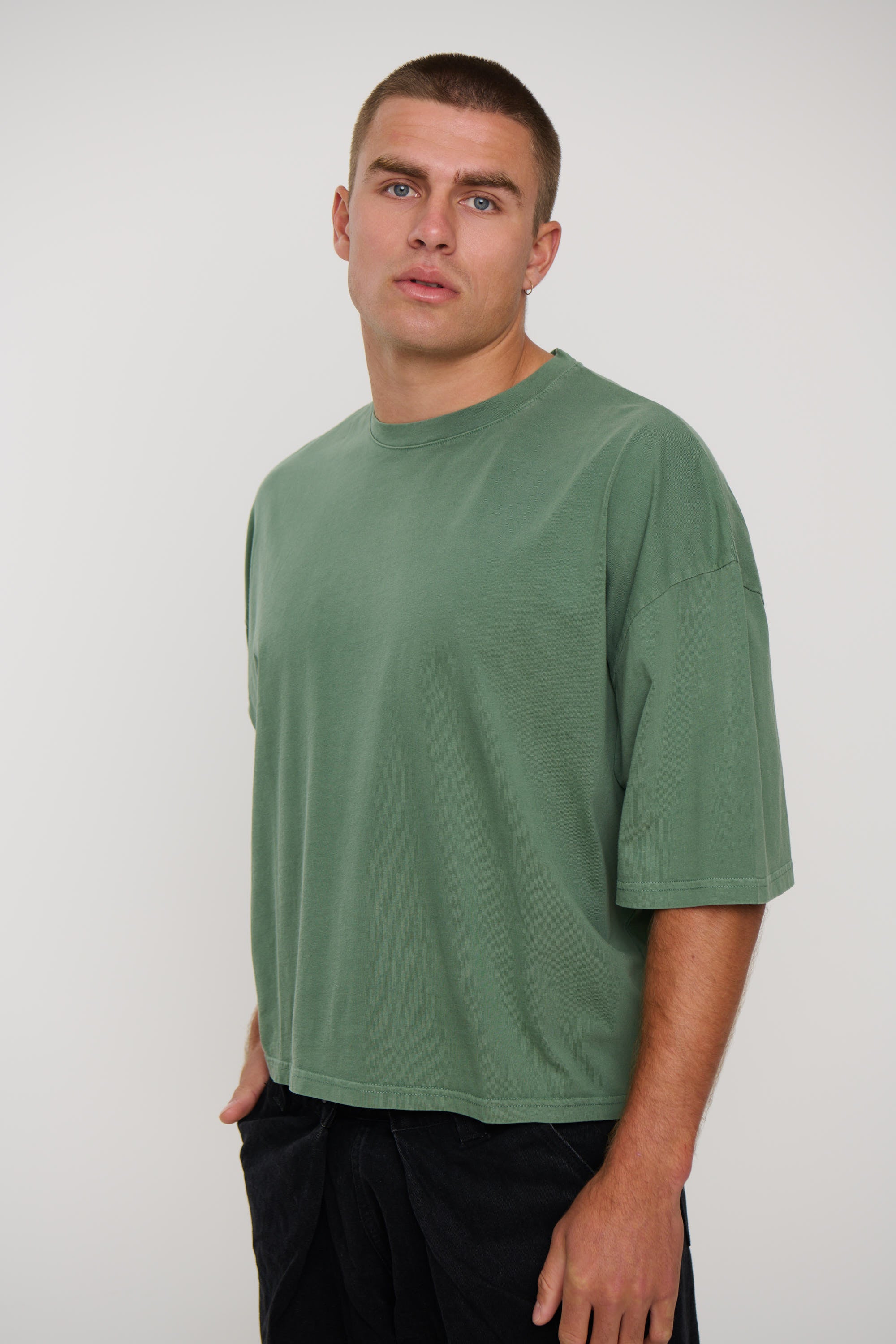 NTH Crop Box Tee Pine