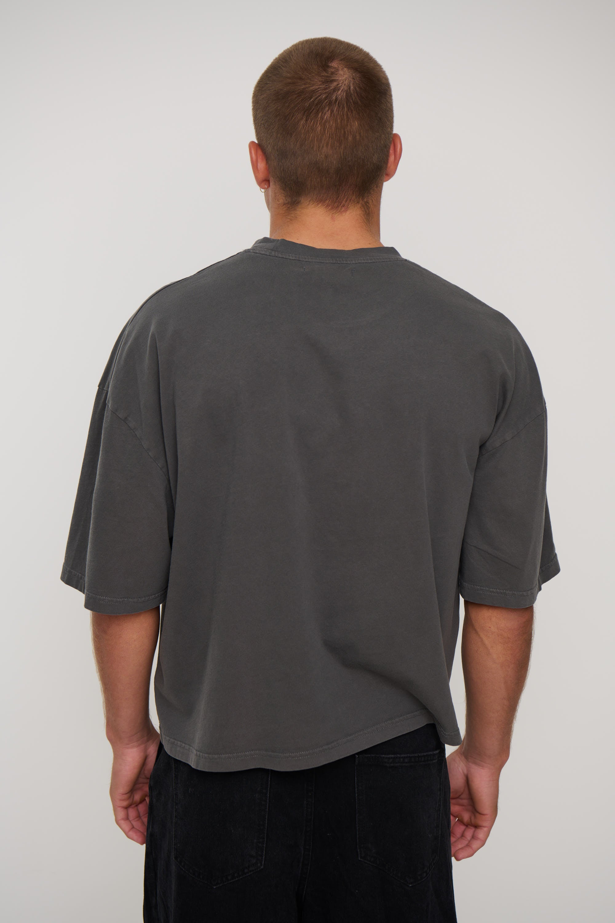 NTH Crop Box Tee Charcoal