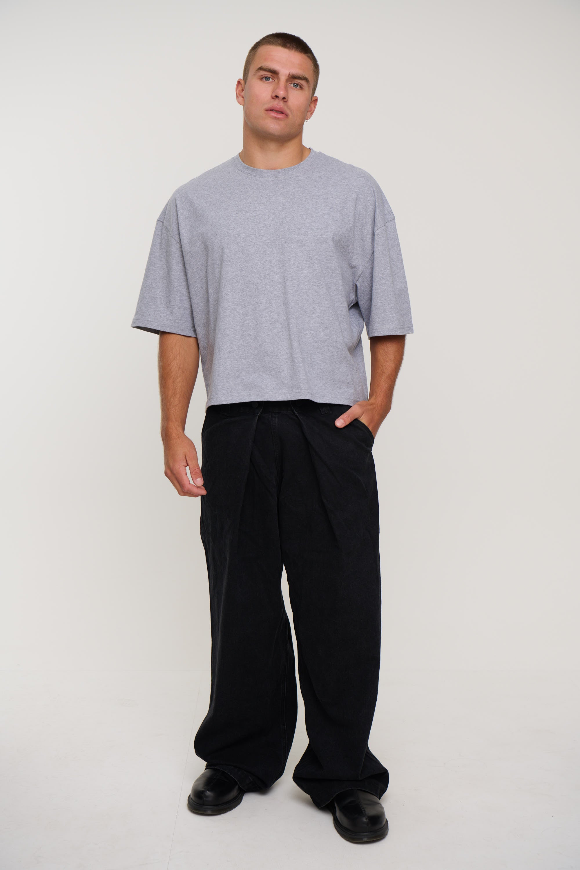 NTH Crop Box Tee Grey