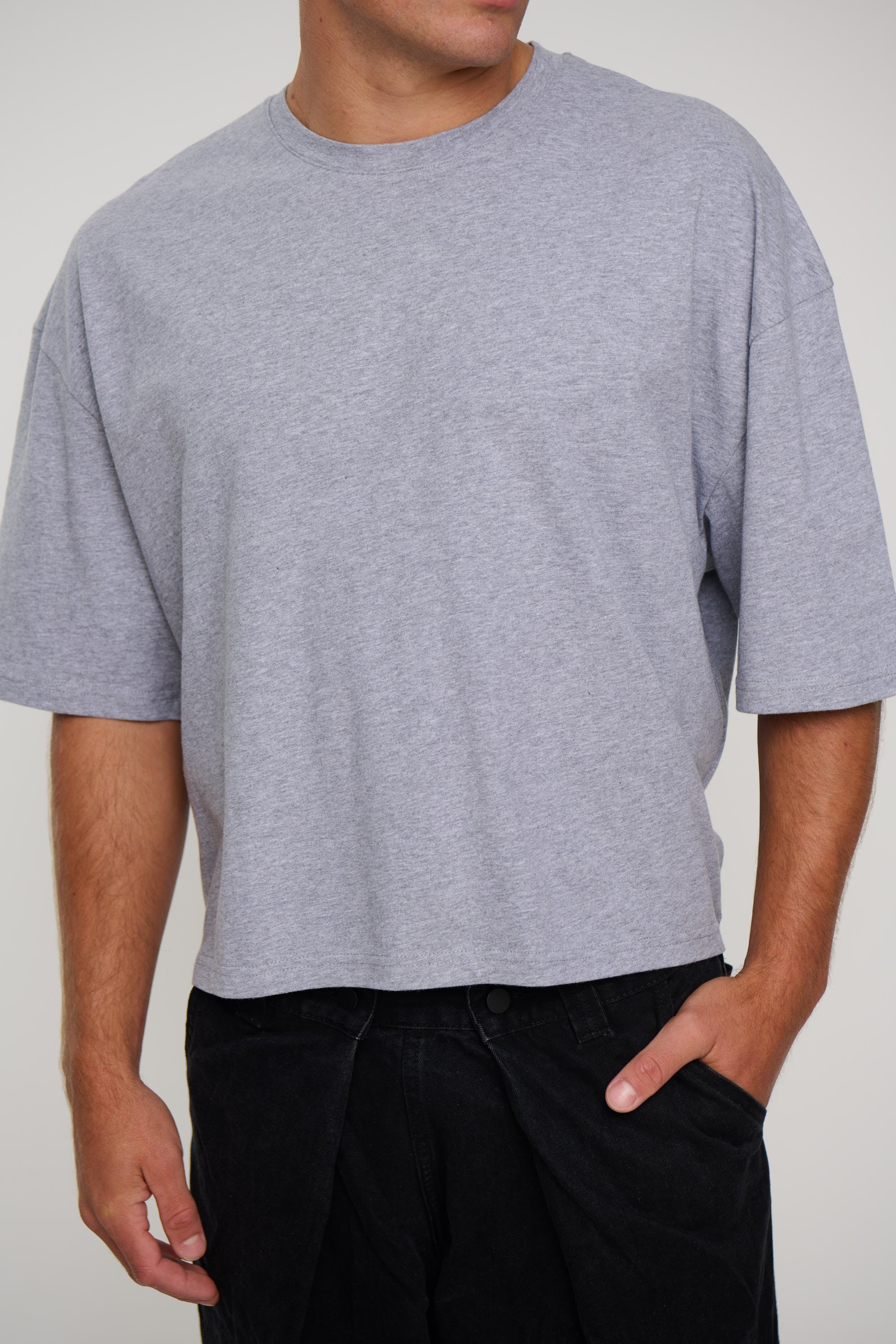 NTH Crop Box Tee Grey
