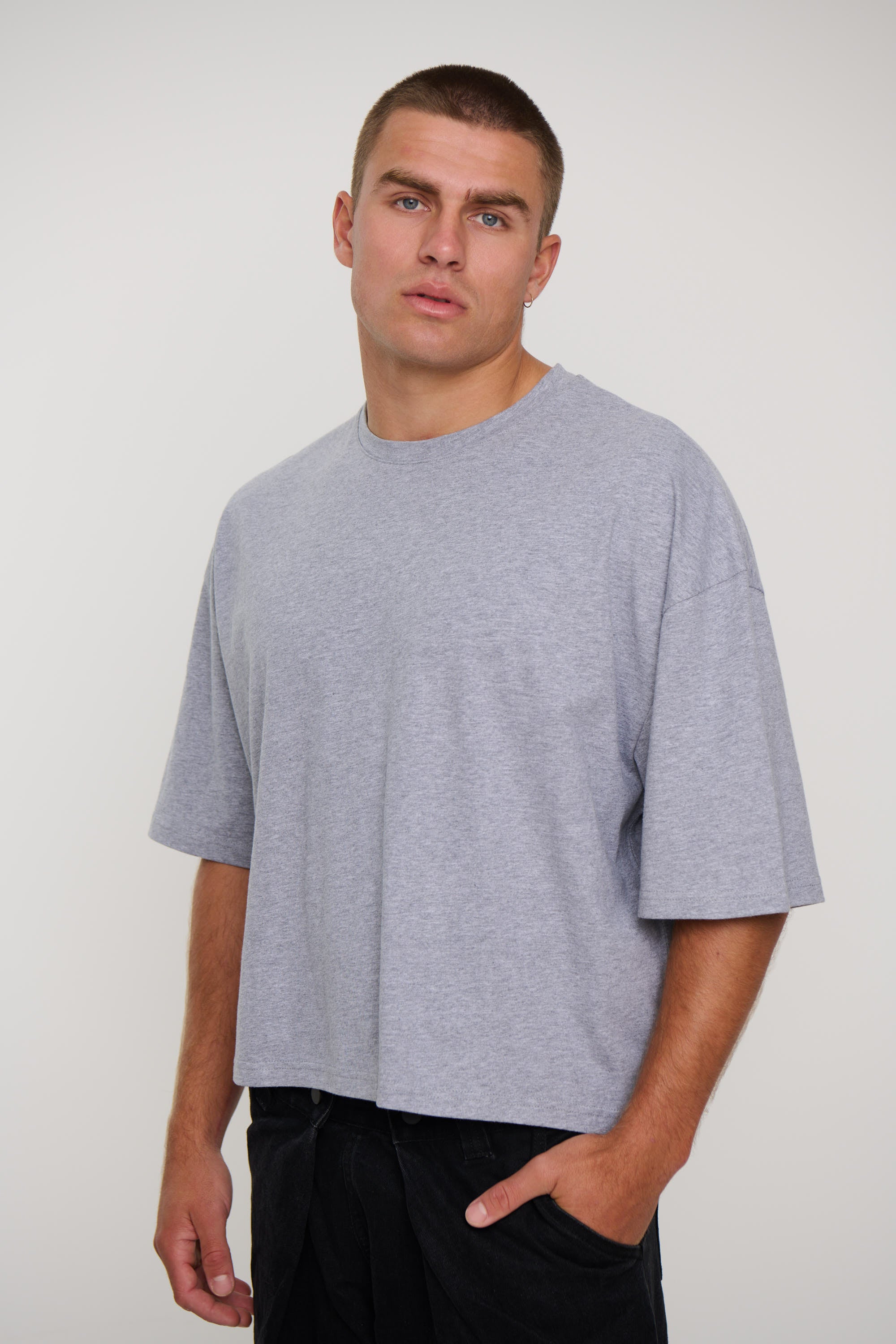 NTH Crop Box Tee Grey