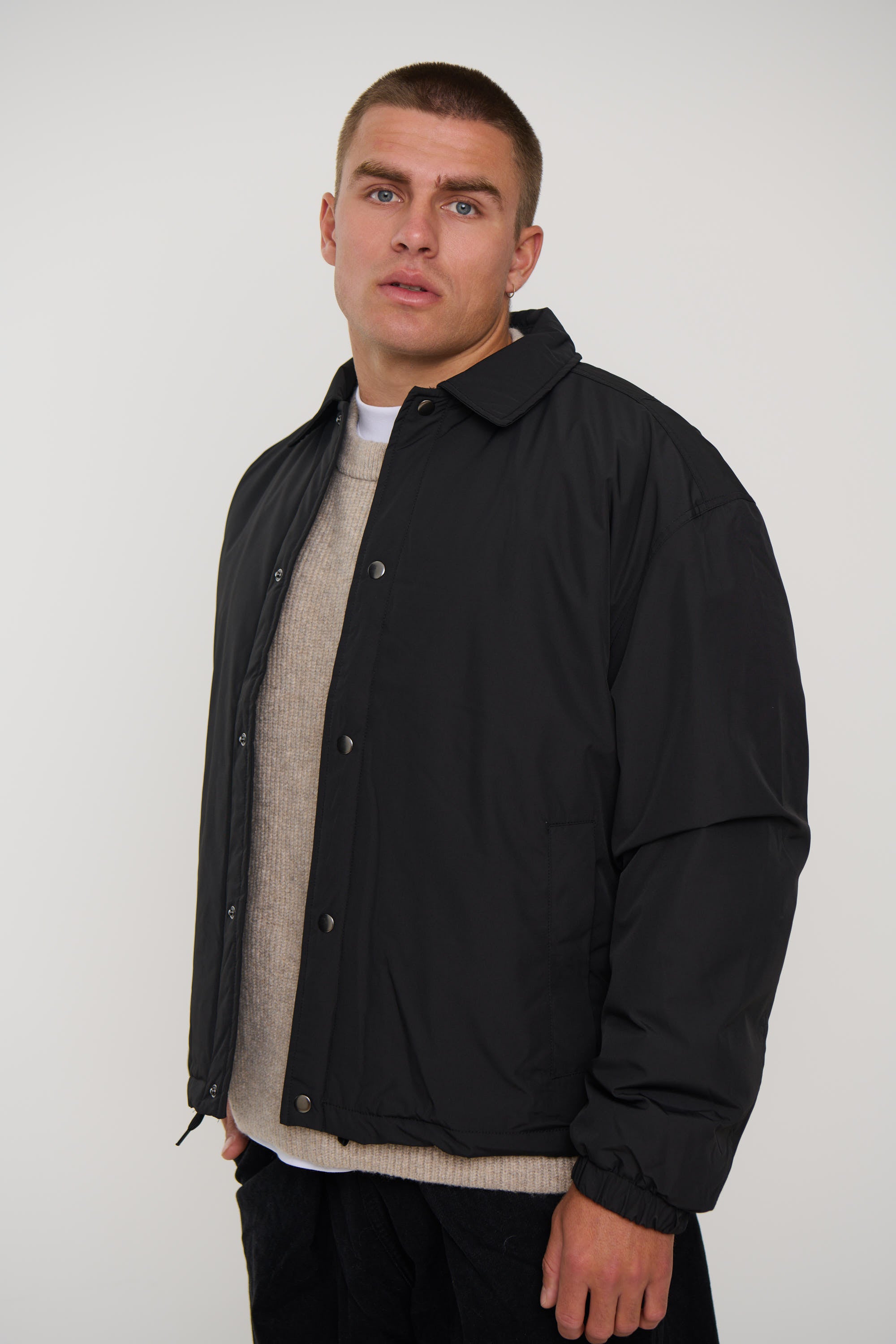 Padded Bomber Black