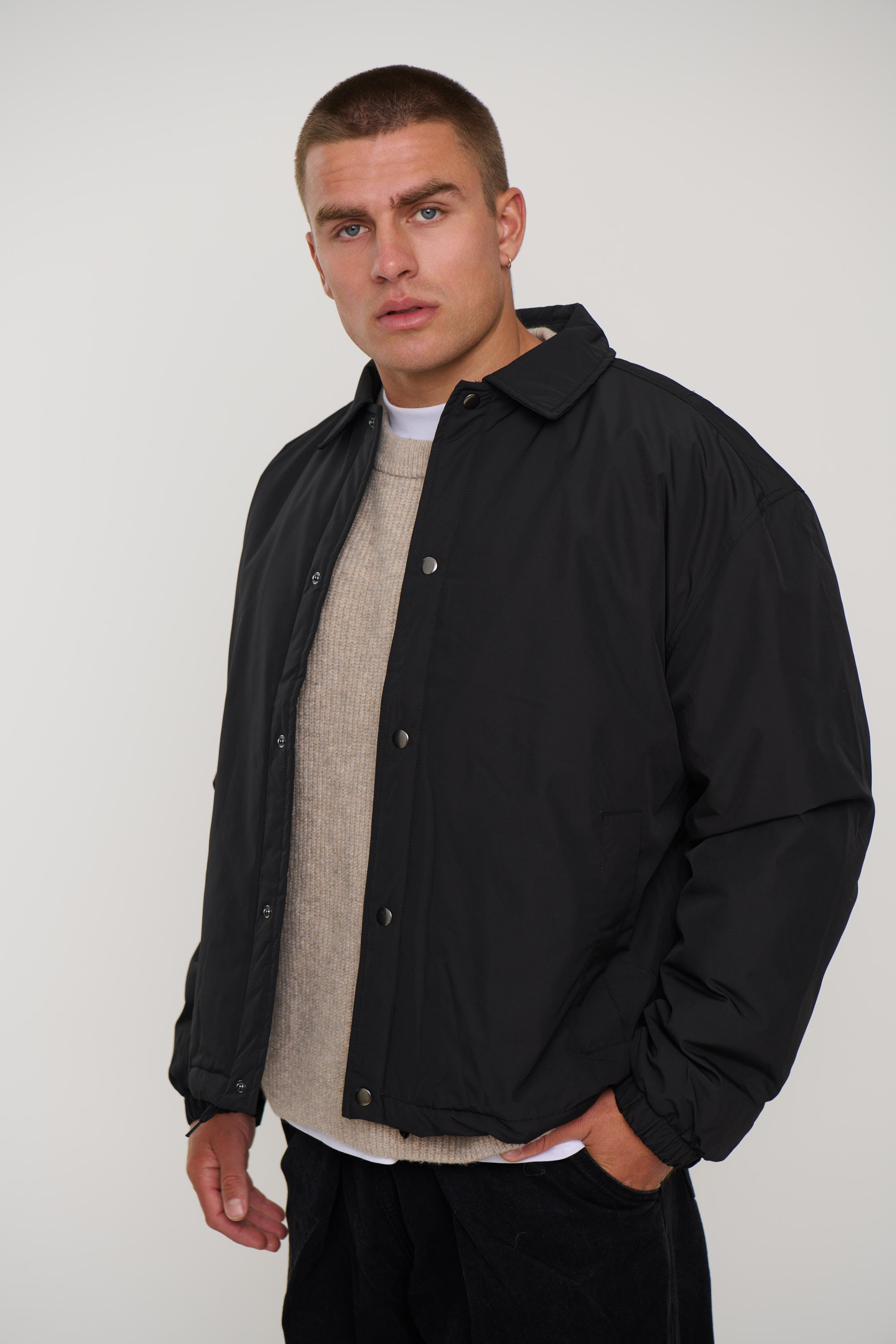 Padded Bomber Black