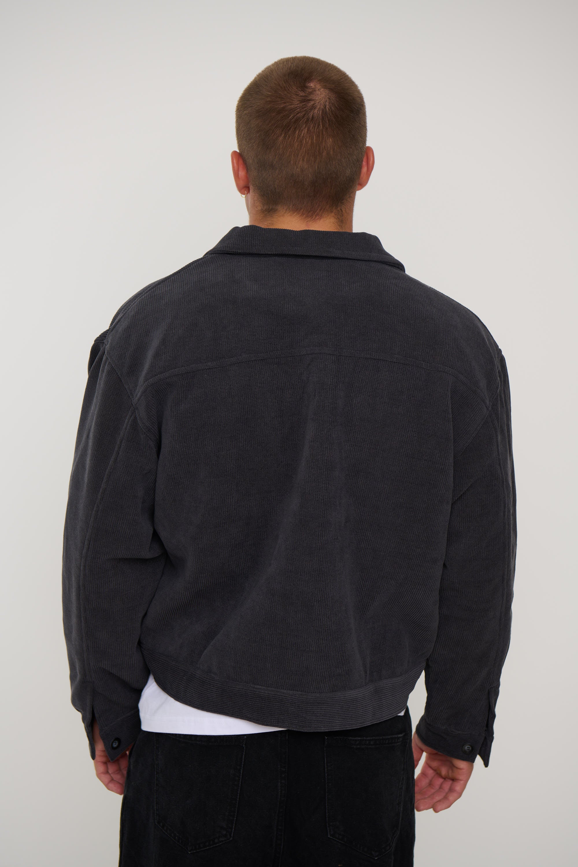 Levi Soft Cord Jacket Dark Grey