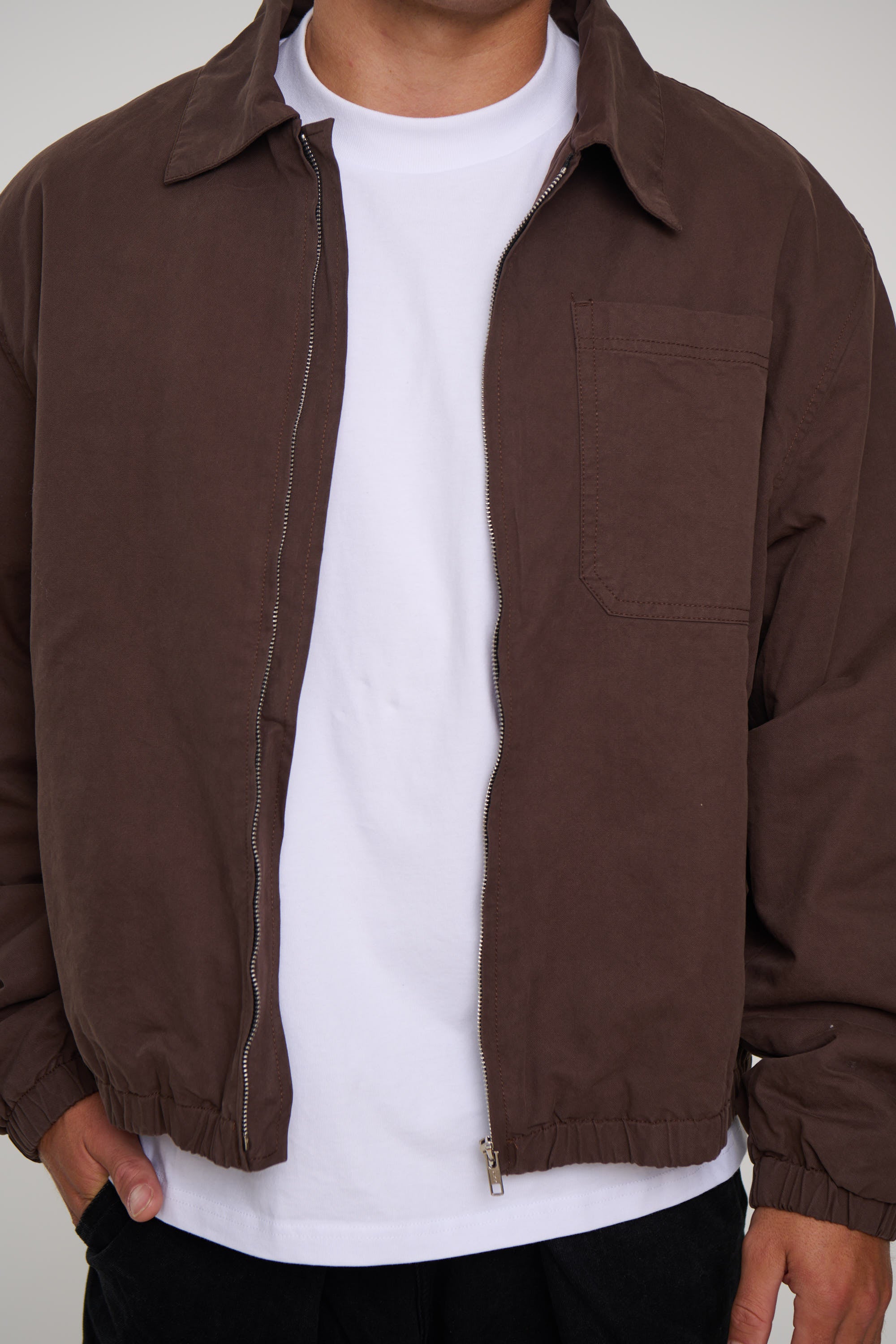 Charlie Soft Cotton Bomber Choc