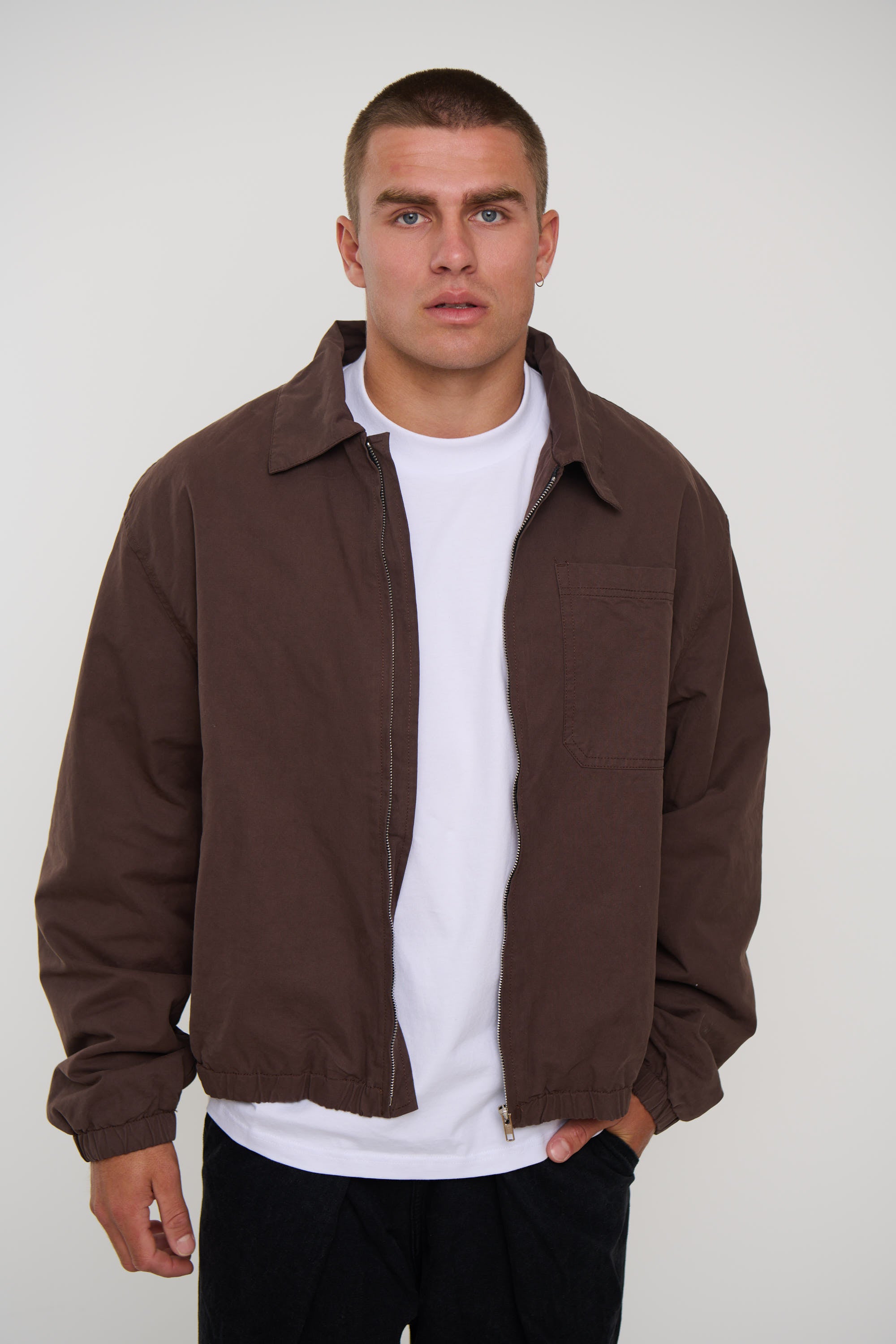 Charlie Soft Cotton Bomber Choc