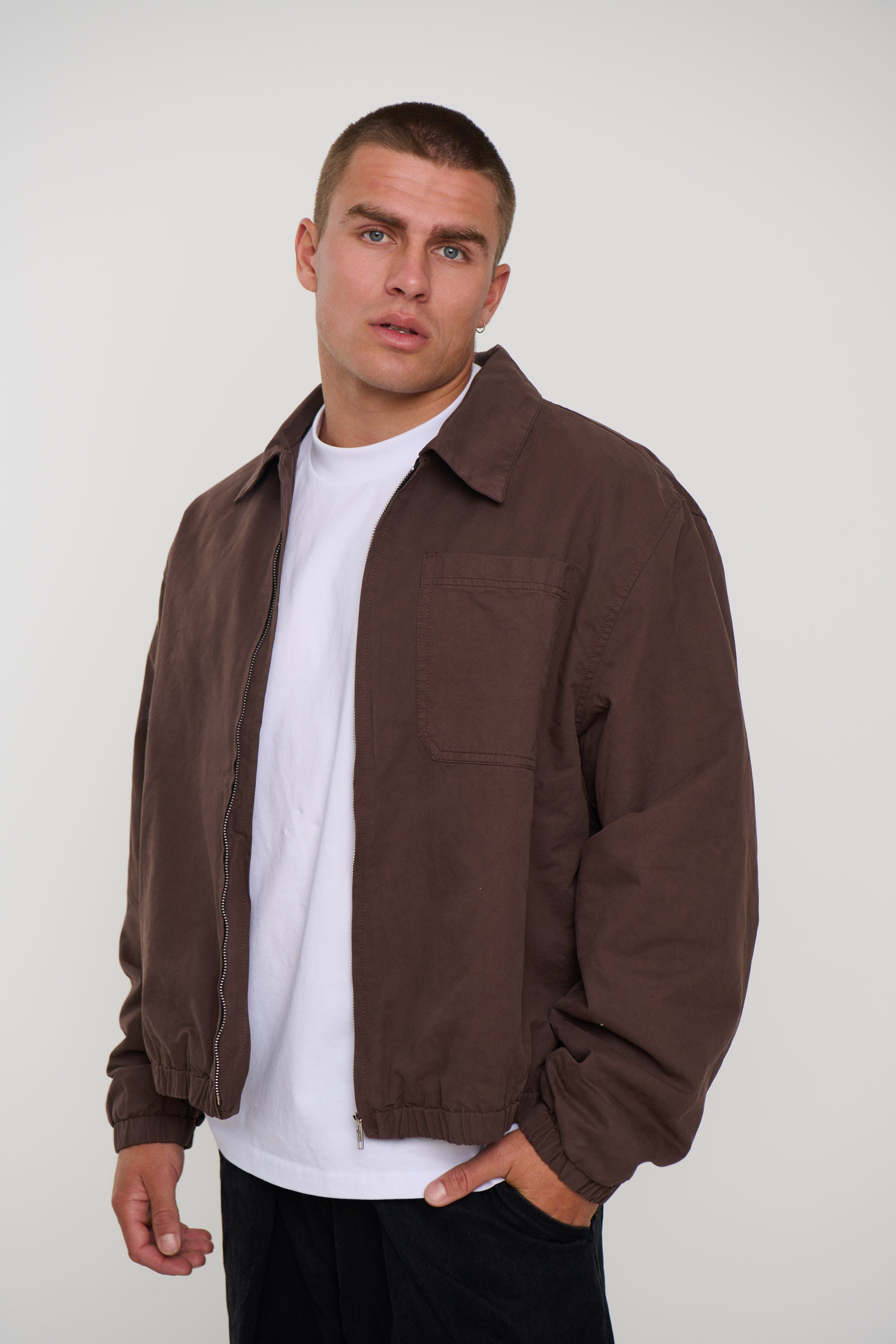 Charlie Soft Cotton Bomber Choc