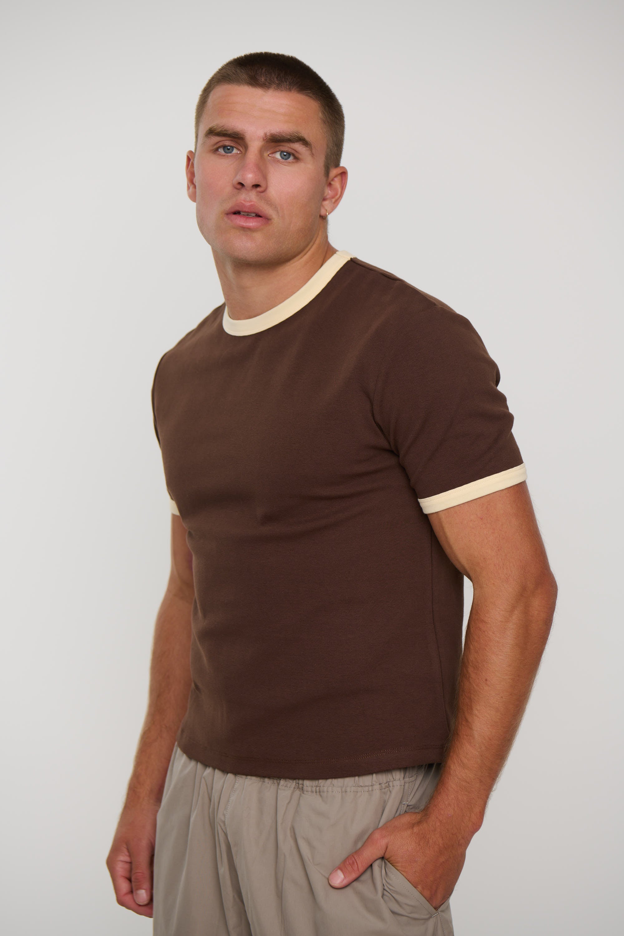 Charlie Ringer Tee Brown