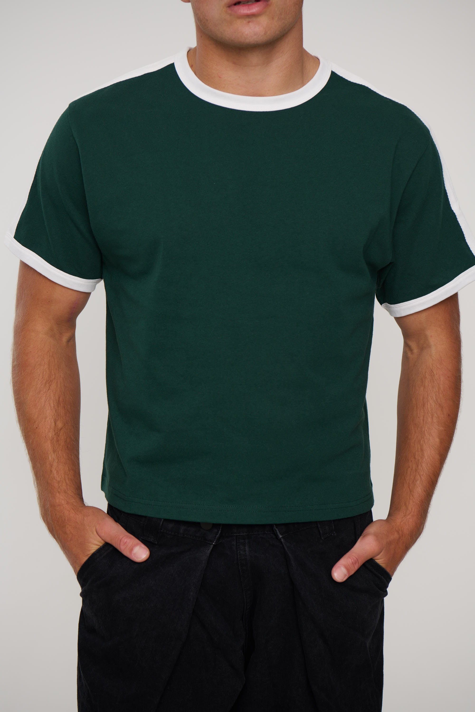 Richie Ribbed Tee Dark Green