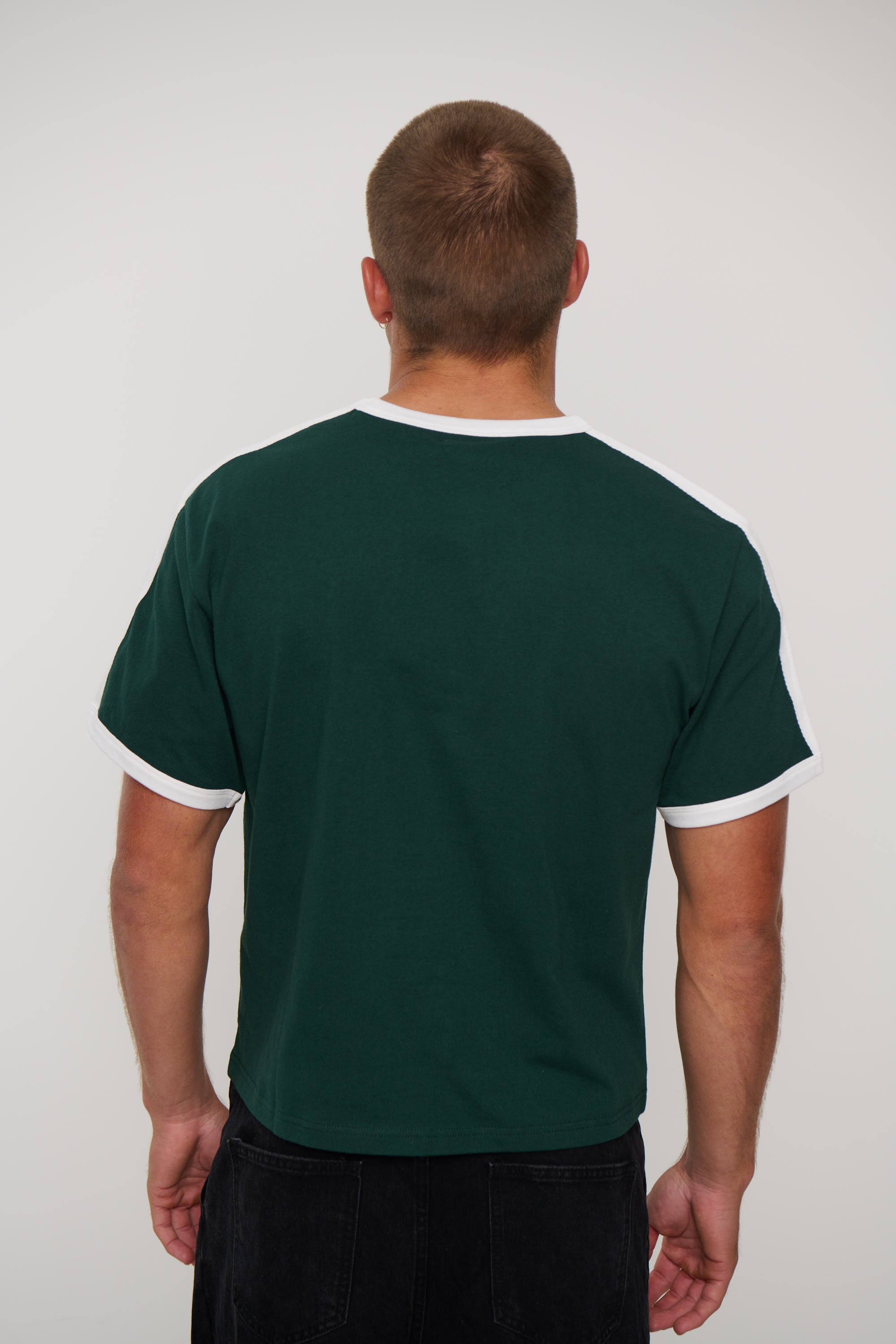 Richie Ribbed Tee Dark Green