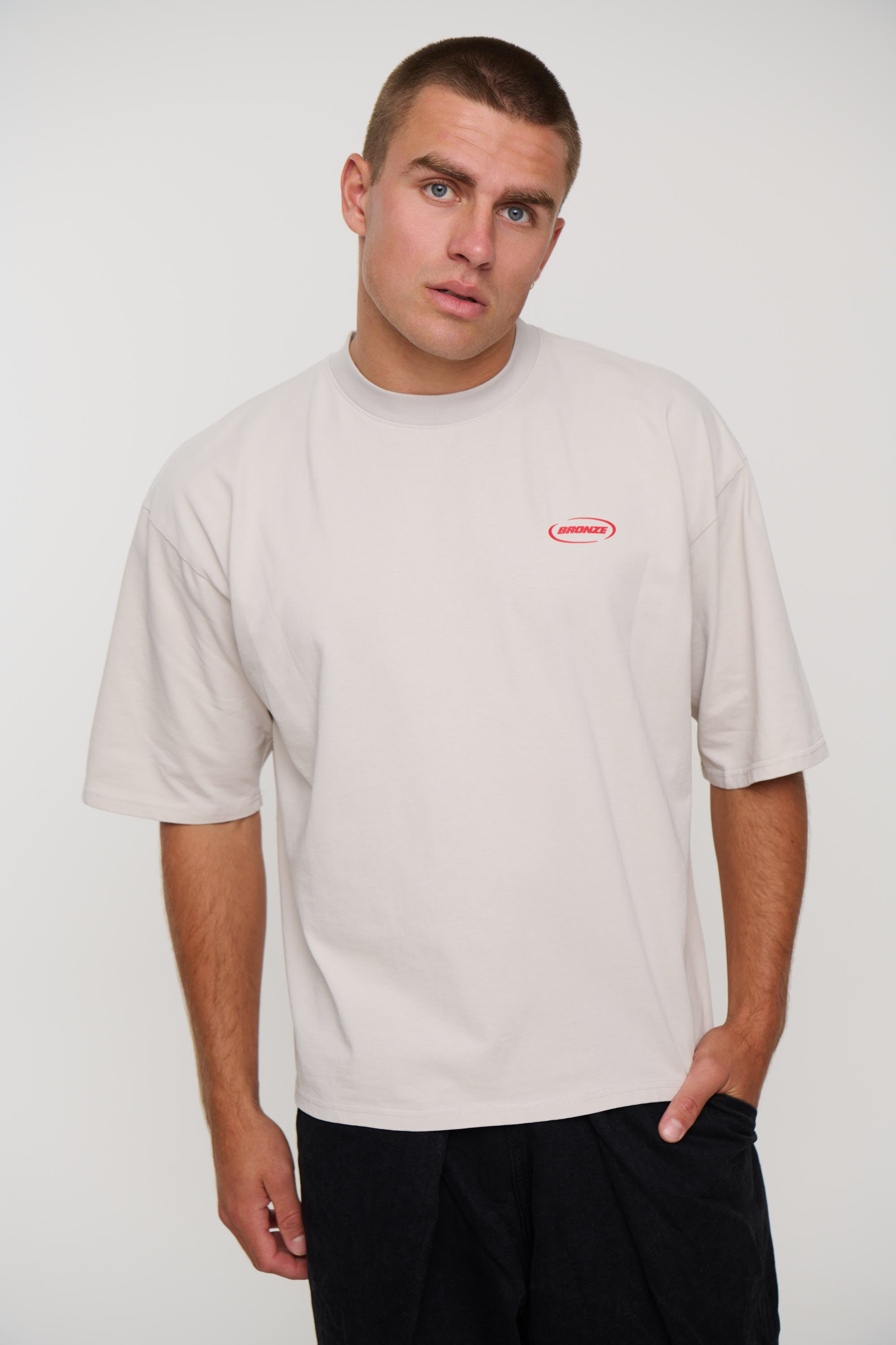 Riley Logo Tee Ivory
