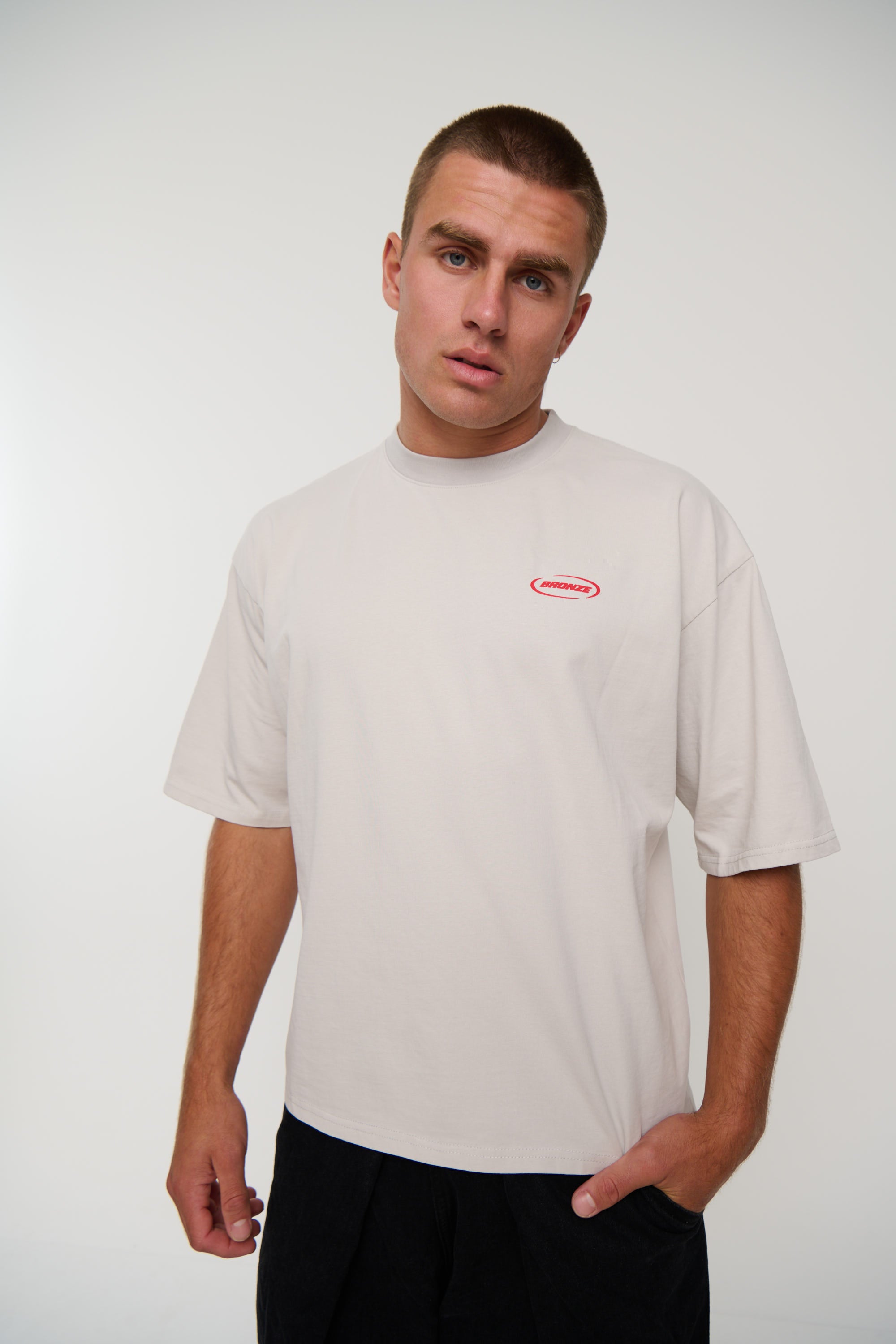 Riley Logo Tee Ivory